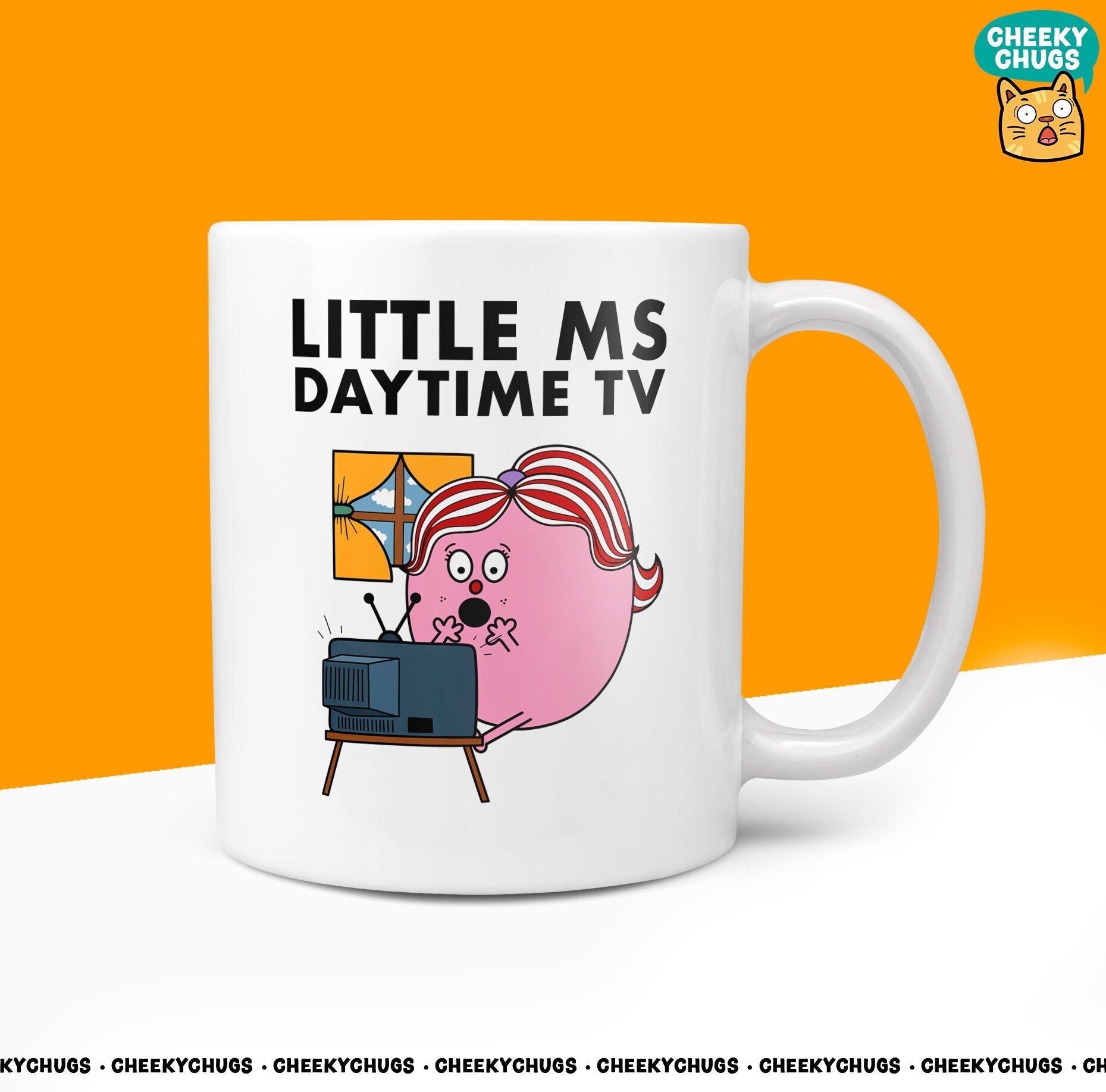 Novelty Little Ms DAYTIME TV Mug Funny Womens Miss Ladies Gift Secret Santa Present Unique Television Ceramic Novelty Birthday Christmas - CheekyChugs