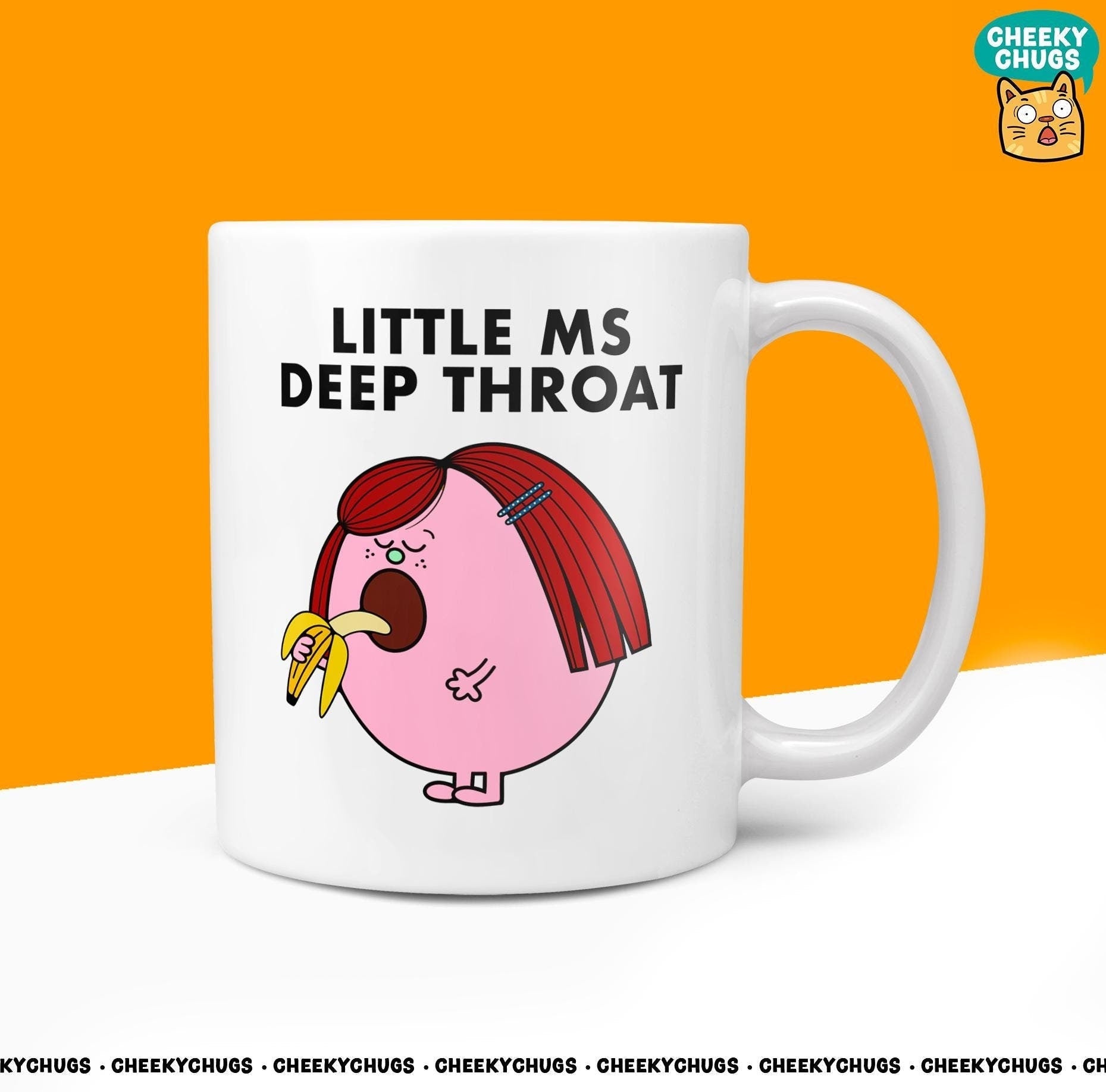 Novelty Little MS DEEP THROAT 10oz Coffee Mug - Funny Miss Female Cup For Christmas Birthday Gift Present Friend Coffee Mugs - CheekyChugs