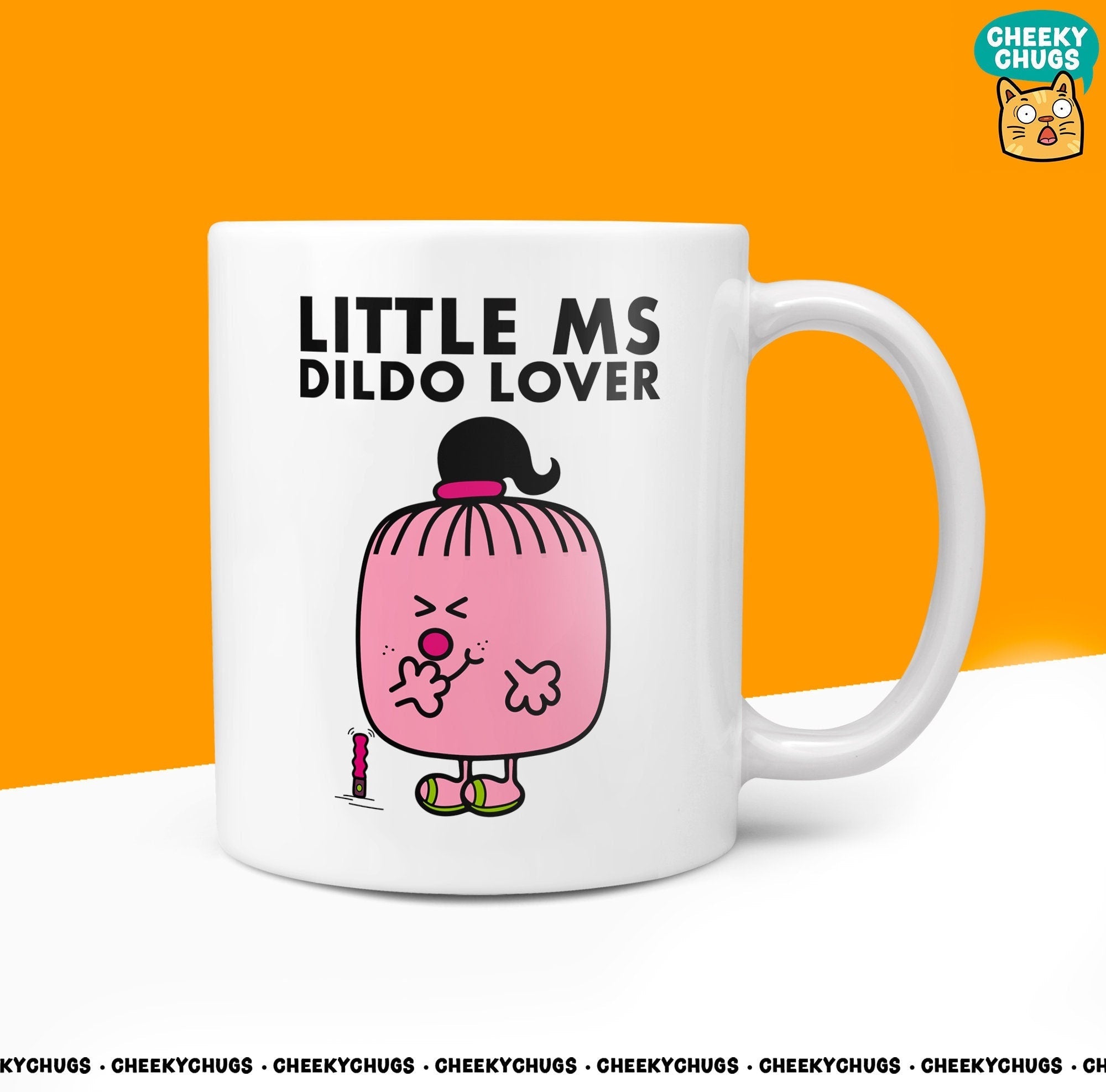 Novelty Little Ms DILDO LOVER Mug Funny Womens Miss Ladies Gift Secret Santa Present Unique Rude Ceramic Office Birthday Christmas 10oz - CheekyChugs