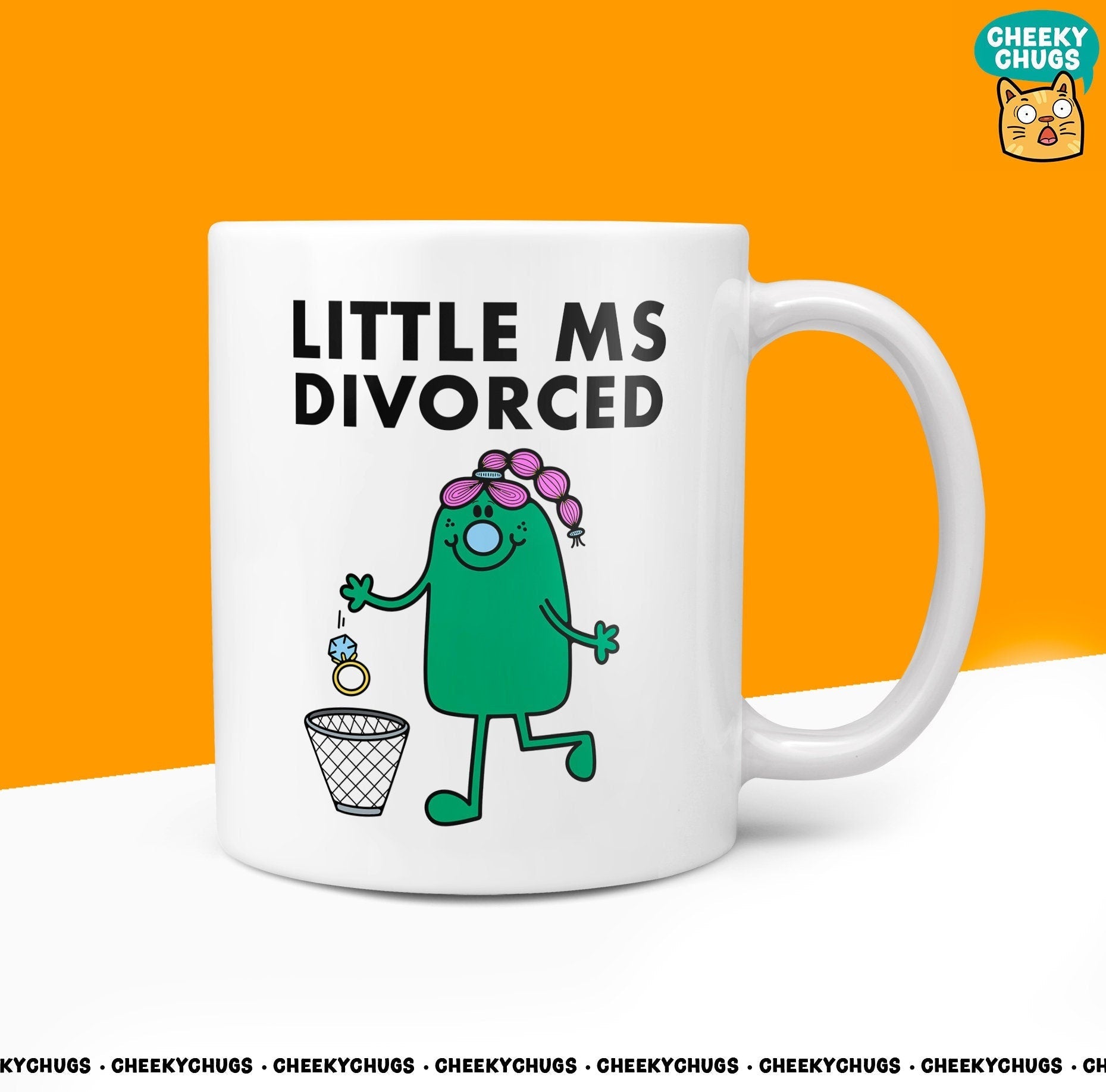 Novelty Little Ms DIVORCED Mug Funny Womens Miss Ladies Gift Secret Santa Present Unique Divorce Ceramic Novelty Birthday Christmas 10oz - CheekyChugs