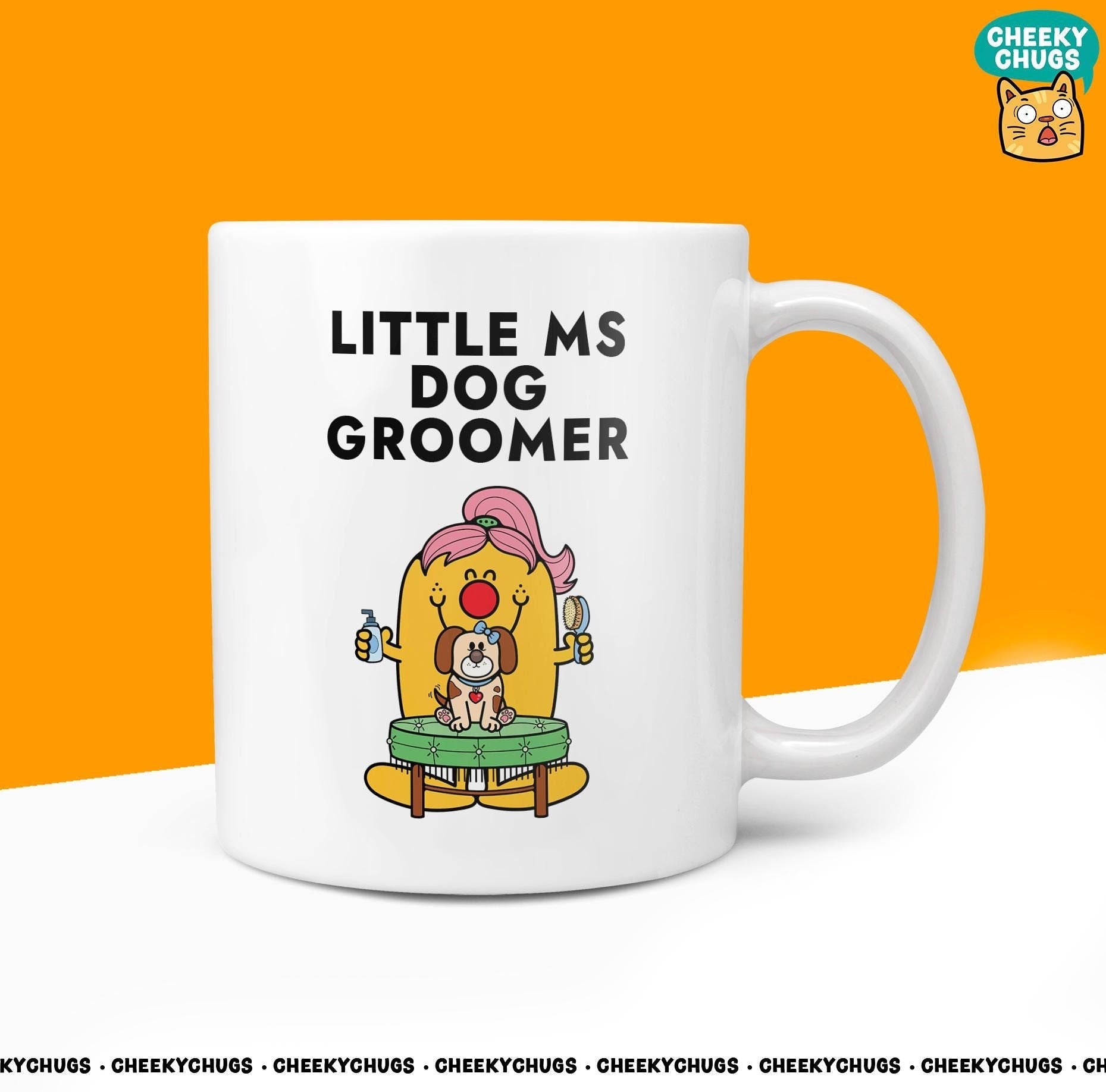 Novelty LITTLE Ms DOG GROOMER Mug Funny Women's Miss Her Gift Secret Santa Present Ceramic Novelty Birthday Christmas 10oz Coffee Cup - CheekyChugs