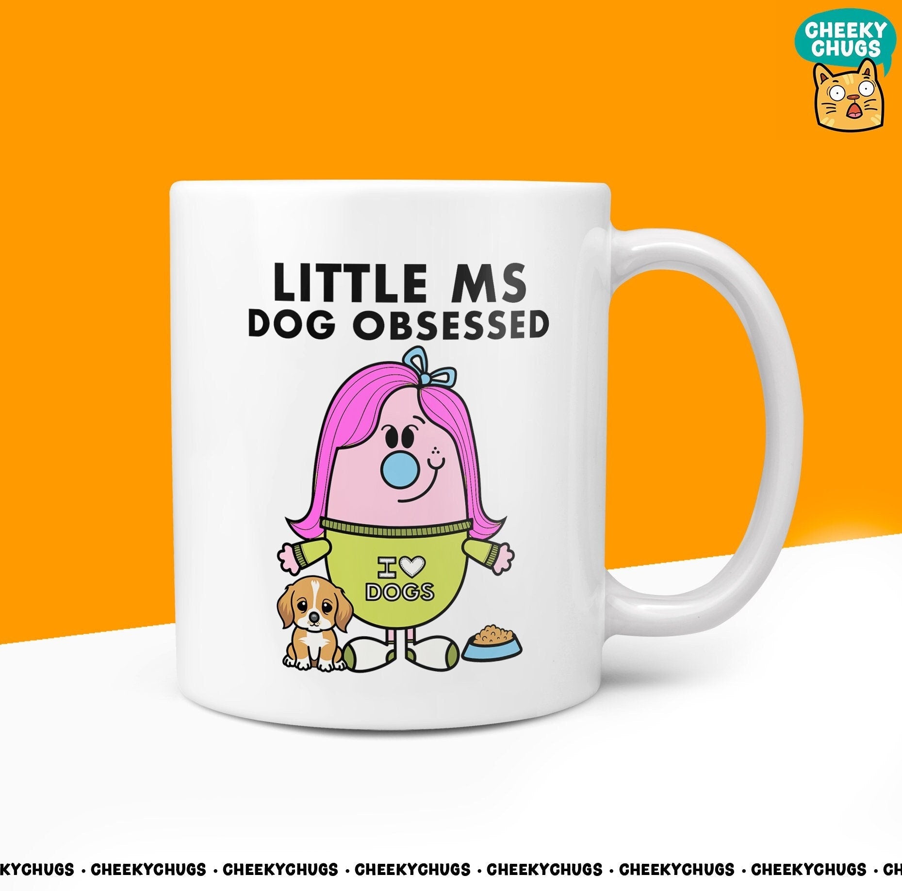 Novelty LITTLE Ms DOG OBSESSED Mug Funny Women's Miss Her Gift Secret Santa Present Ceramic Novelty Birthday Christmas 10oz Coffee Cup - CheekyChugs