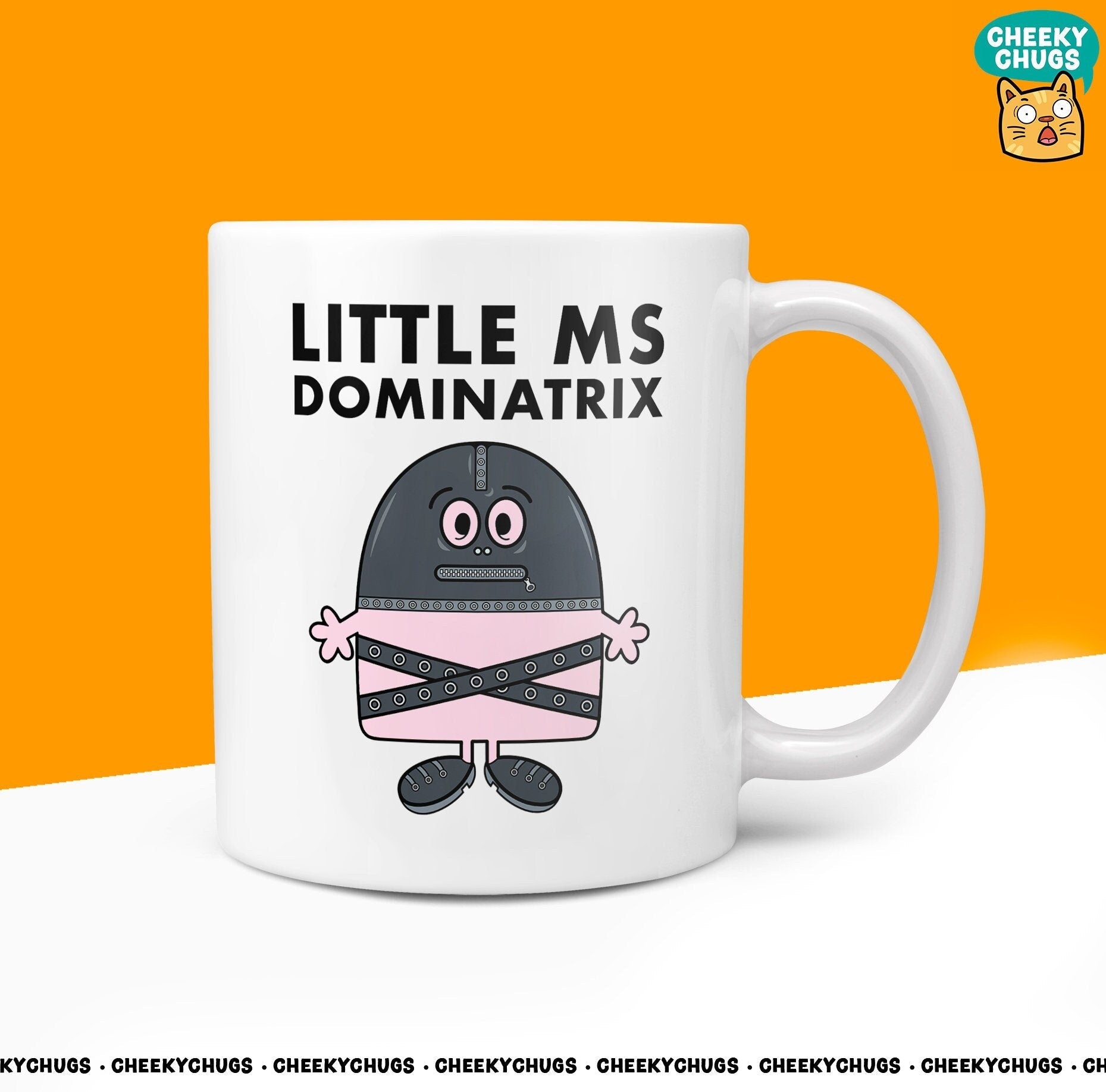 Novelty Little Ms DOMINATRIX Mug Funny Miss Women Gift Secret Santa Present Ceramic Novelty Office Birthday Christmas 10oz Coffee Tea Cup - CheekyChugs