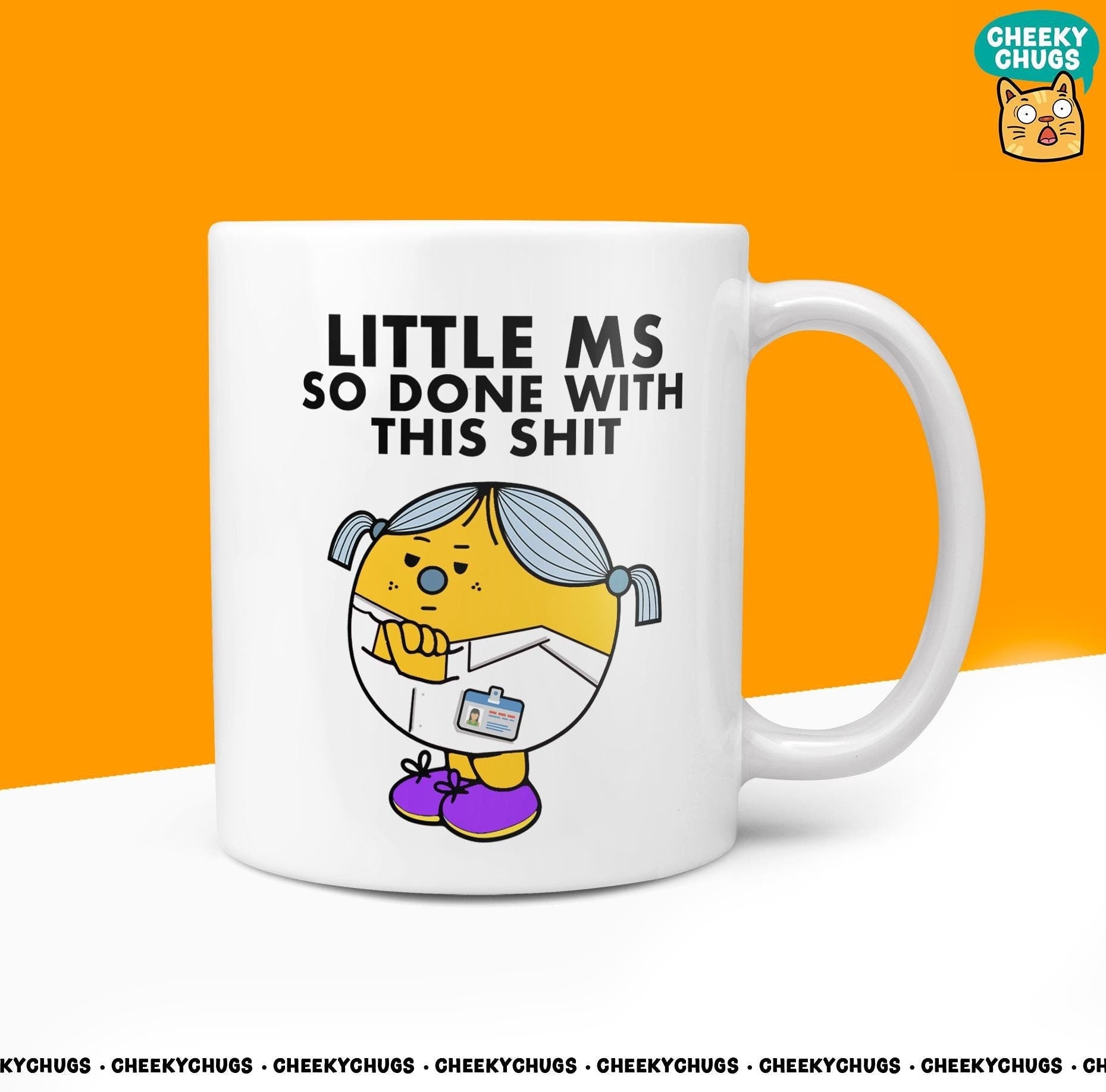 Novelty Little Ms DONE With THIS SHIT 10oz Coffee Mug - Funny Miss Female Cup For Christmas Birthday Gift Present Friend Coffee Mugs - CheekyChugs
