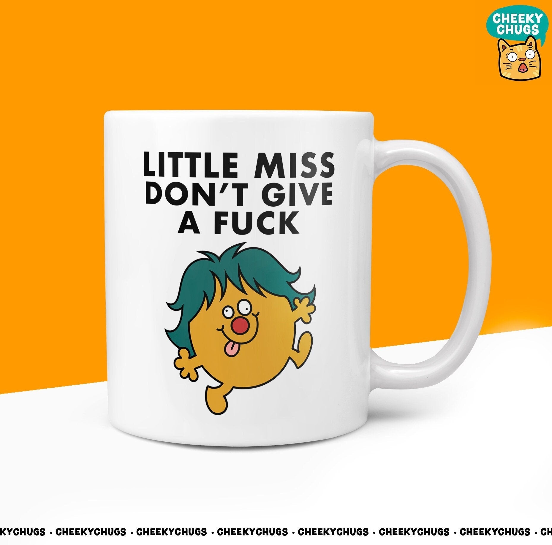Novelty Little Ms DON'T GIVE A F*CK Mug Funny Womens Miss Ladies Gift Secret Santa Present Unique Female Ceramic Novelty Birthday Christmas - CheekyChugs