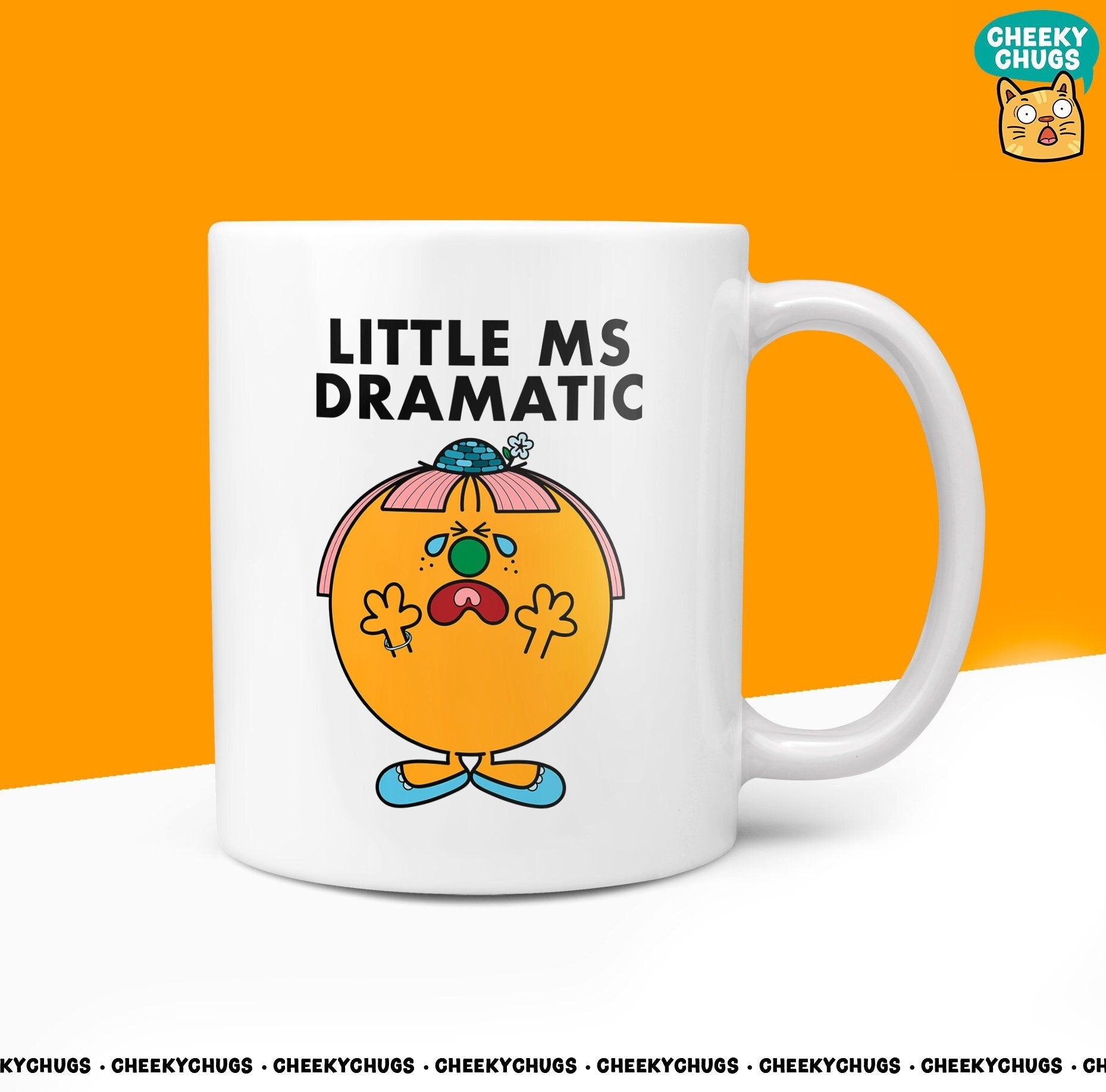 Novelty Little Ms DRAMATIC 10oz Coffee Mug - Gift For Her Miss Female Funny Ideas Work Office Secret Santa Sister Girls Present - CheekyChugs
