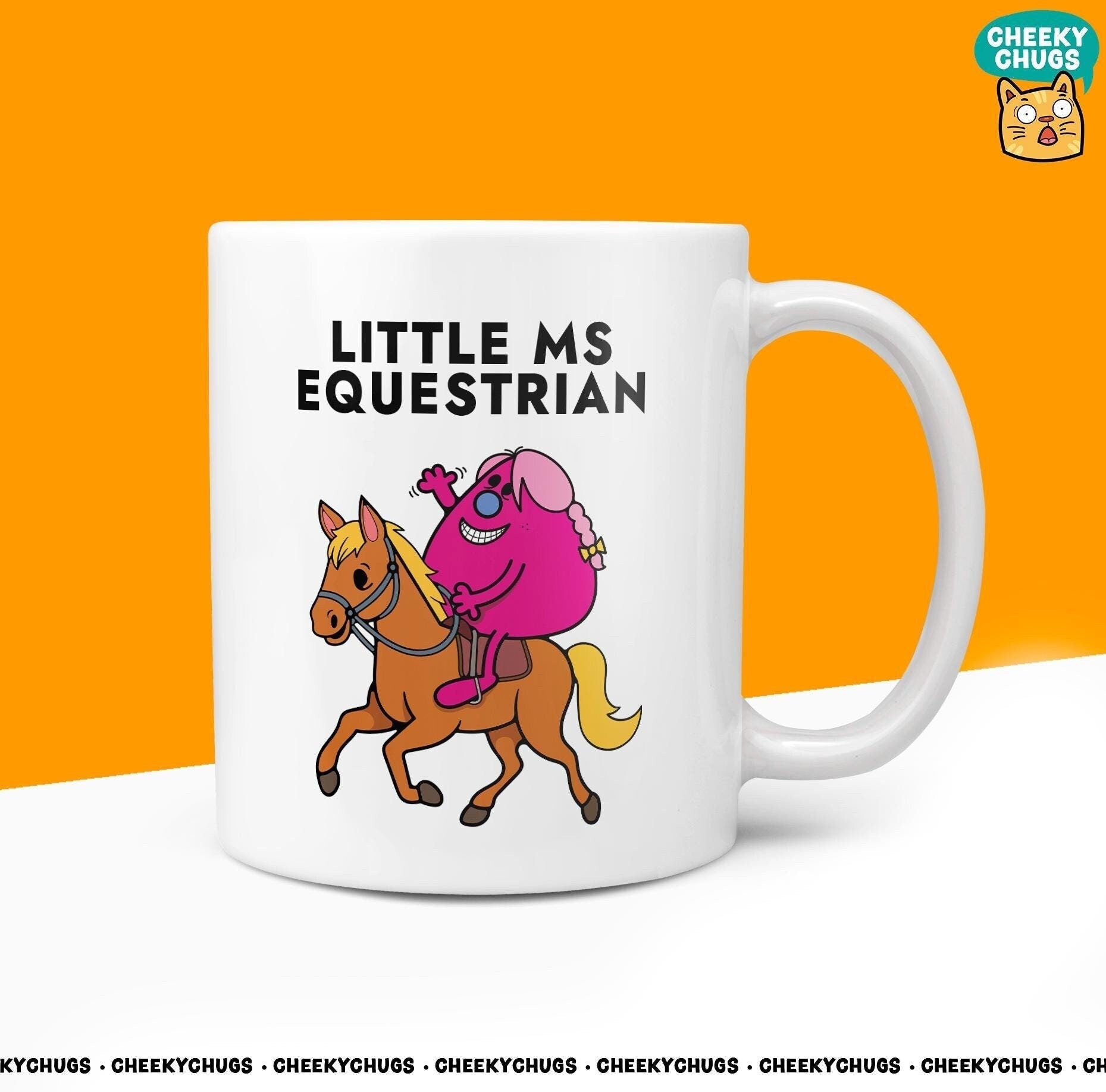 Novelty Little Ms EQUESTRIAN 10oz Coffee Mug - Horse Gifts For Her Miss Female Riding Dressage Racing Stables Gift Birthday Christmas - CheekyChugs