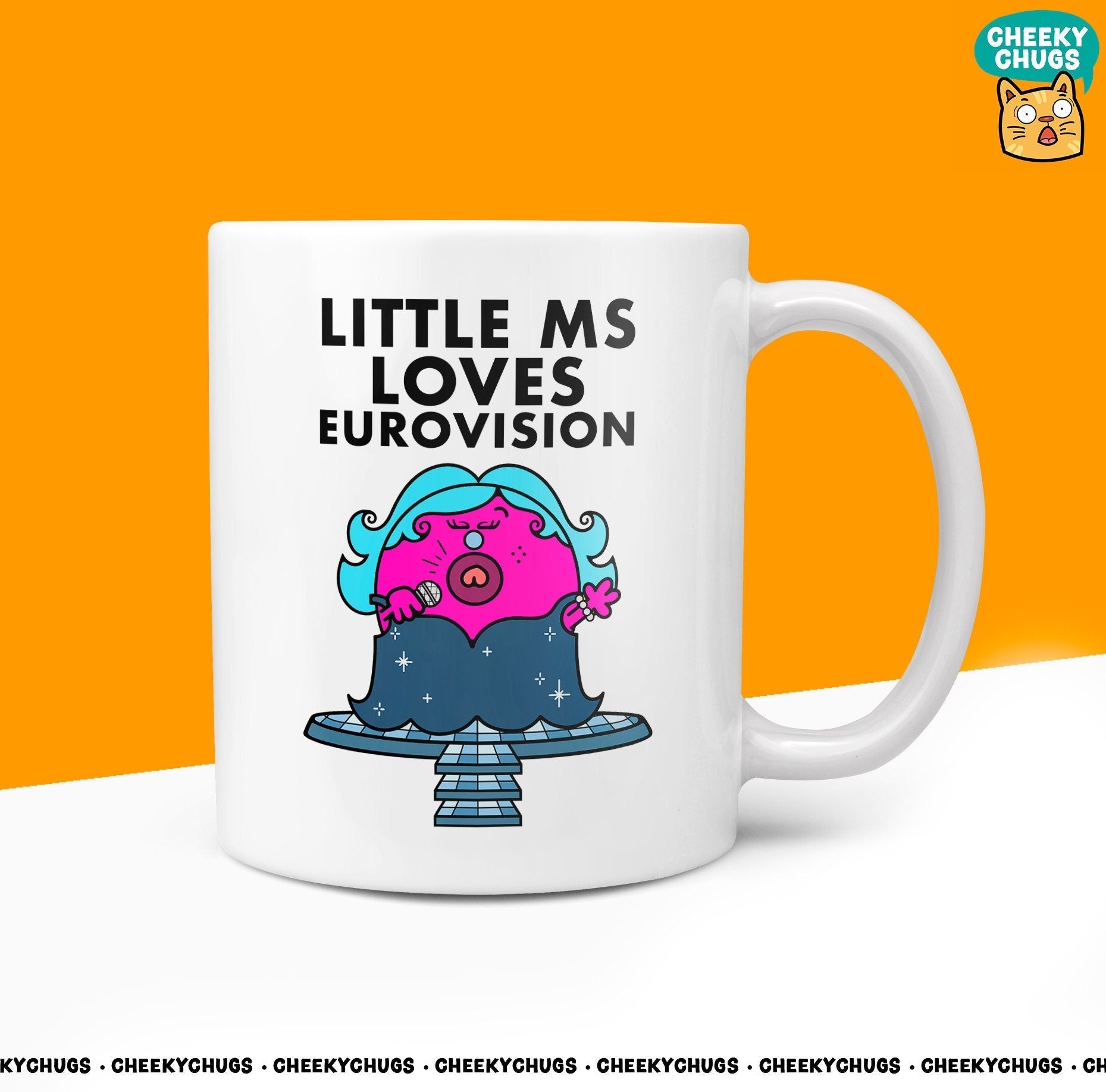 Novelty Little MS EUROVISION 10oz Coffee Mug - Funny Gift Ideas For Her Miss Women Euro Singing Inspired Office Birthday Christmas Gifts - CheekyChugs