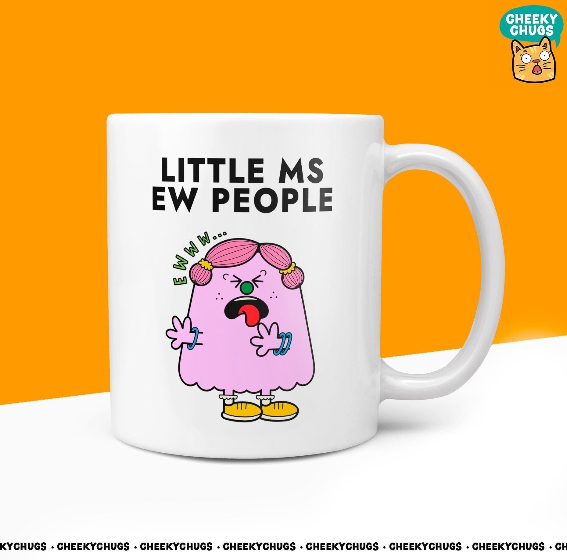 Novelty Little MS EW PEOPLE Mug Funny Women's Miss Her Gift Secret Santa Present Ceramic Novelty Parody Birthday Christmas Coffee Tea Cup - CheekyChugs