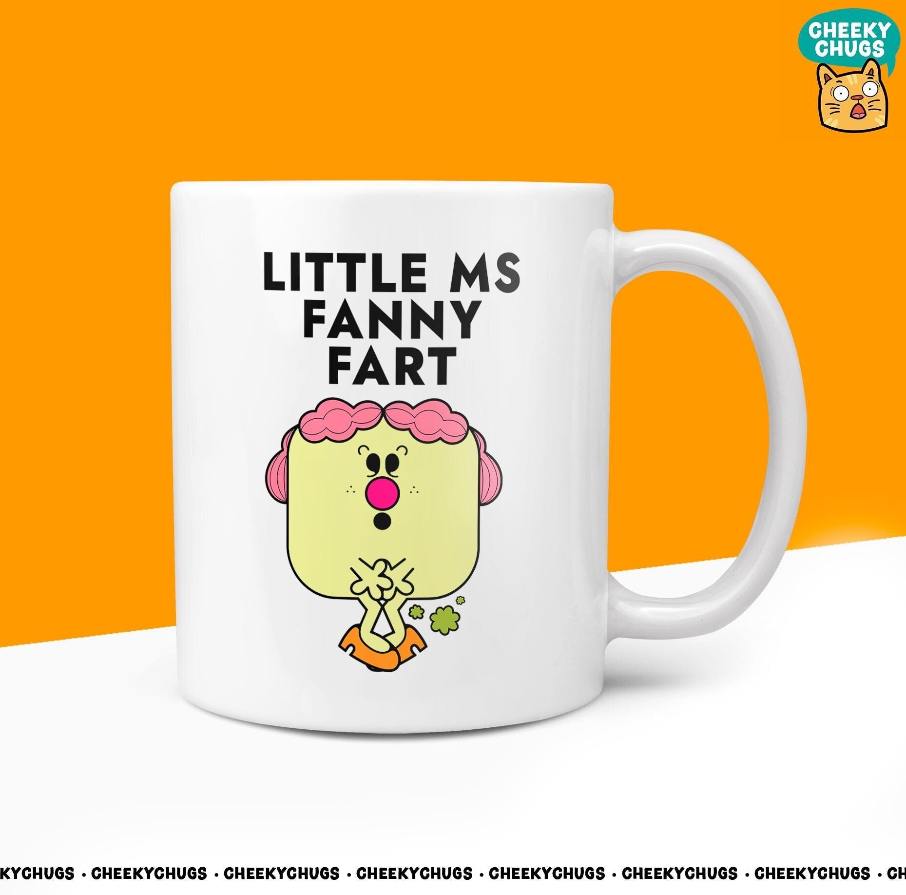 Novelty Little MS FANNY FART Mug Funny Women's Miss Her Gift Secret Santa Present Ceramic Novelty Parody Birthday Christmas Coffee Tea Cup - CheekyChugs
