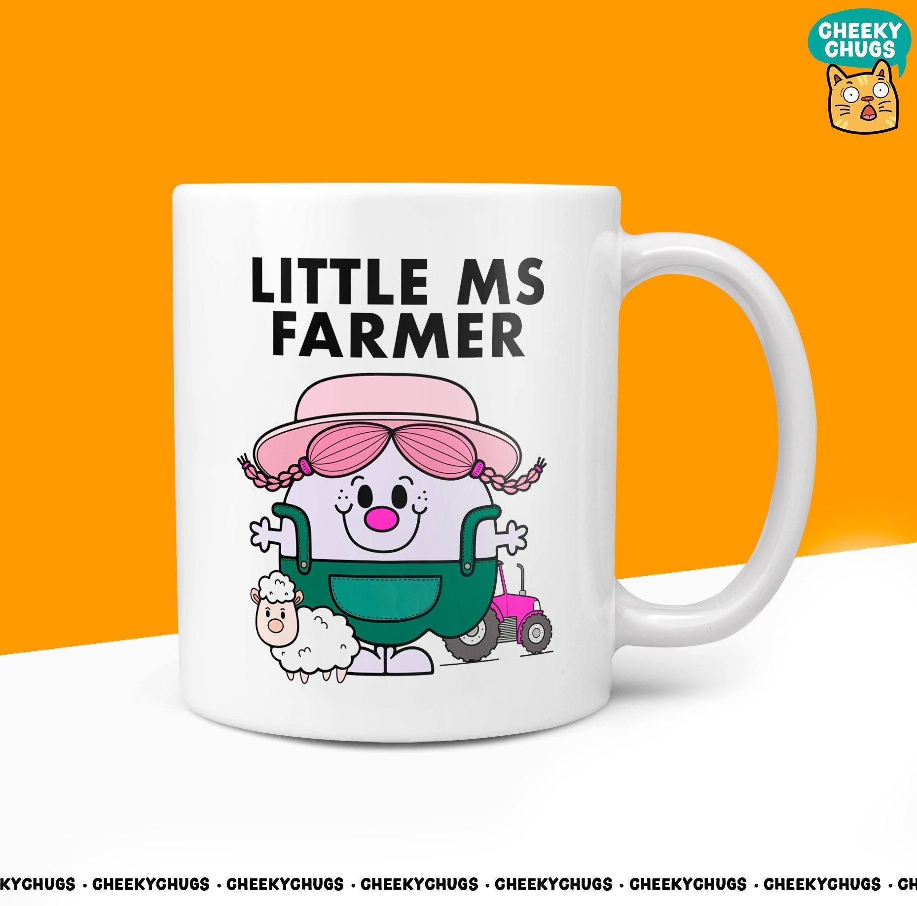 Novelty Little MS FARMER 10oz Coffee Mug - Funny Miss Female Cup For Farm Farmer Team Christmas Birthday Friend Office Coffee Mug - CheekyChugs