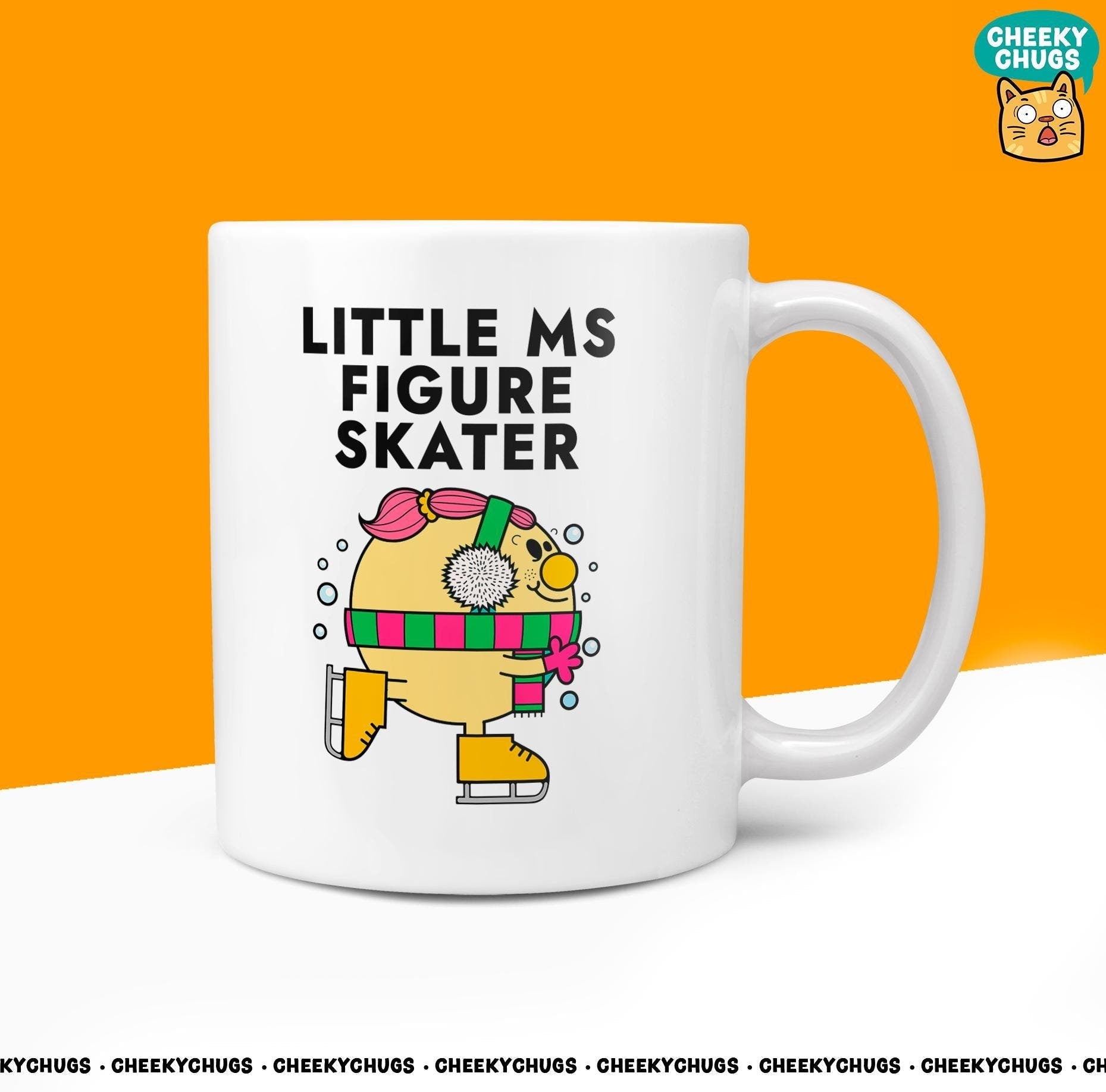 Novelty Little MS FIGURE SKATER Mug Funny Women's Miss Her Gift Secret Santa Present Ceramic Parody Birthday Christmas Coffee Tea Cup - CheekyChugs