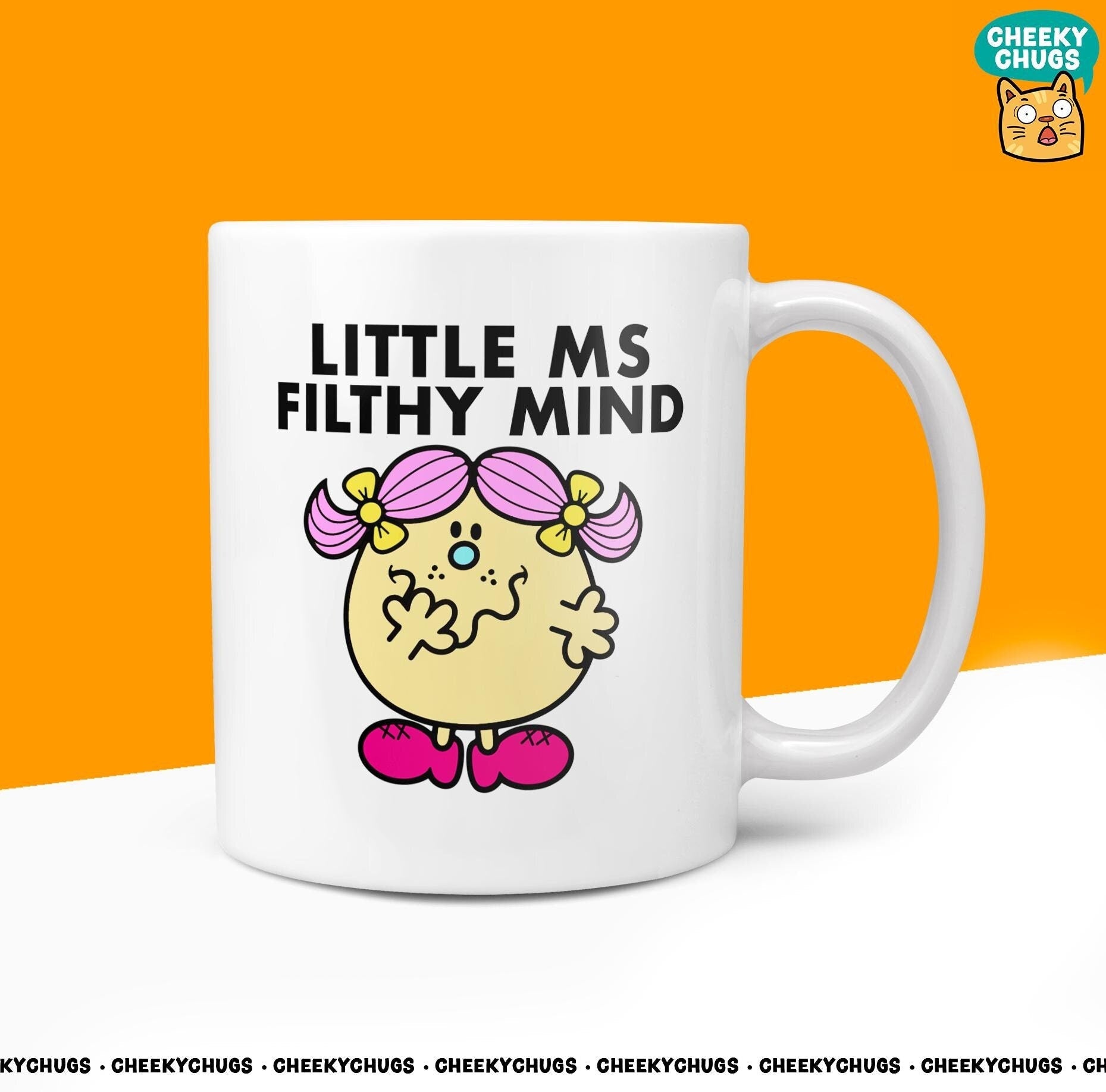 Novelty Little MS FILTHY MIND Mug Funny Women's Miss Ladies Gift Secret Santa Present Ceramic Novelty Unique Birthday Christmas 10oz - CheekyChugs