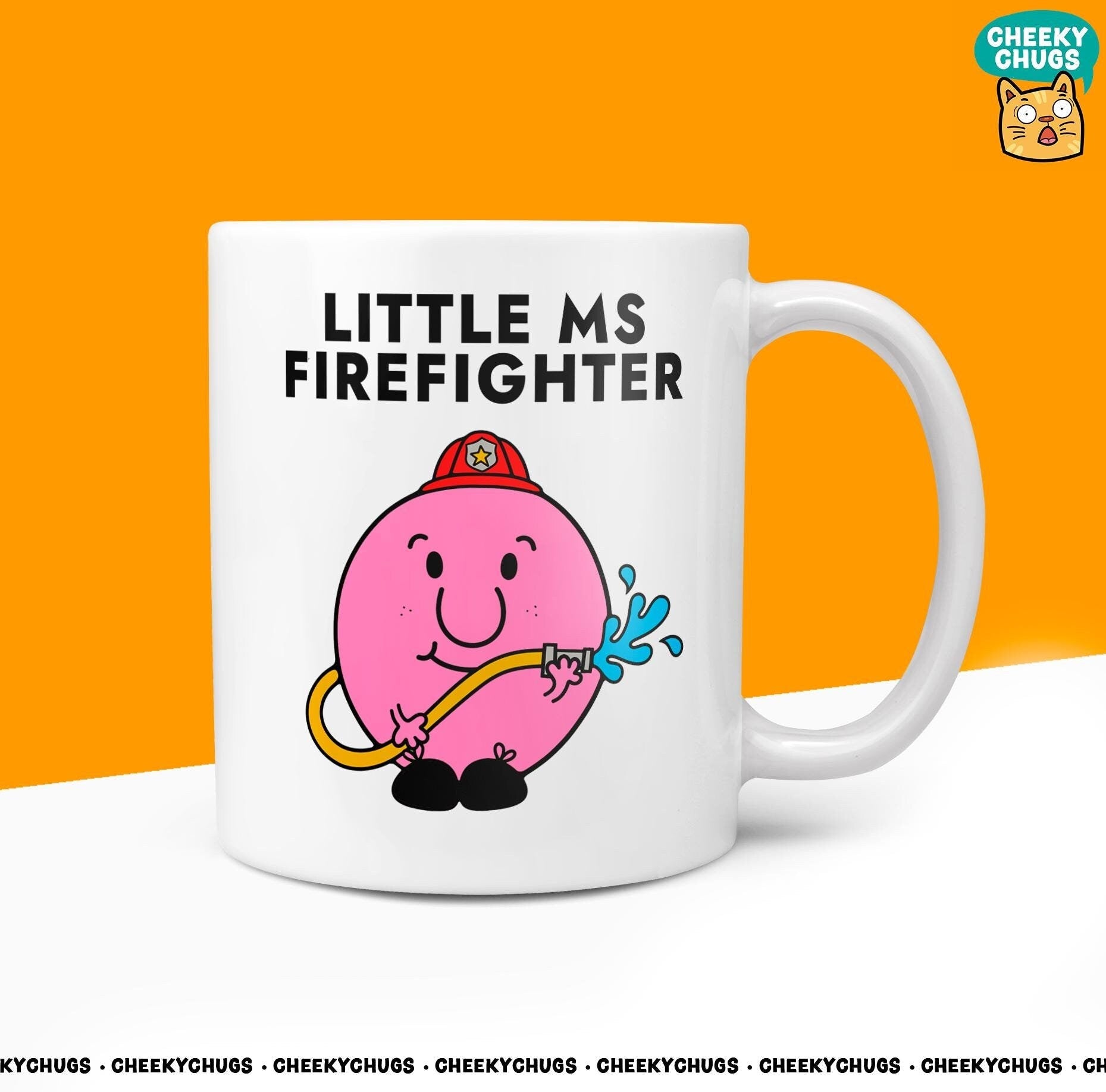 Novelty Little MS FIREFIGHTER Mug Funny Women's Miss Her Gift Secret Santa Present Unique Office Birthday Christmas 10oz Coffee Tea Cup - CheekyChugs