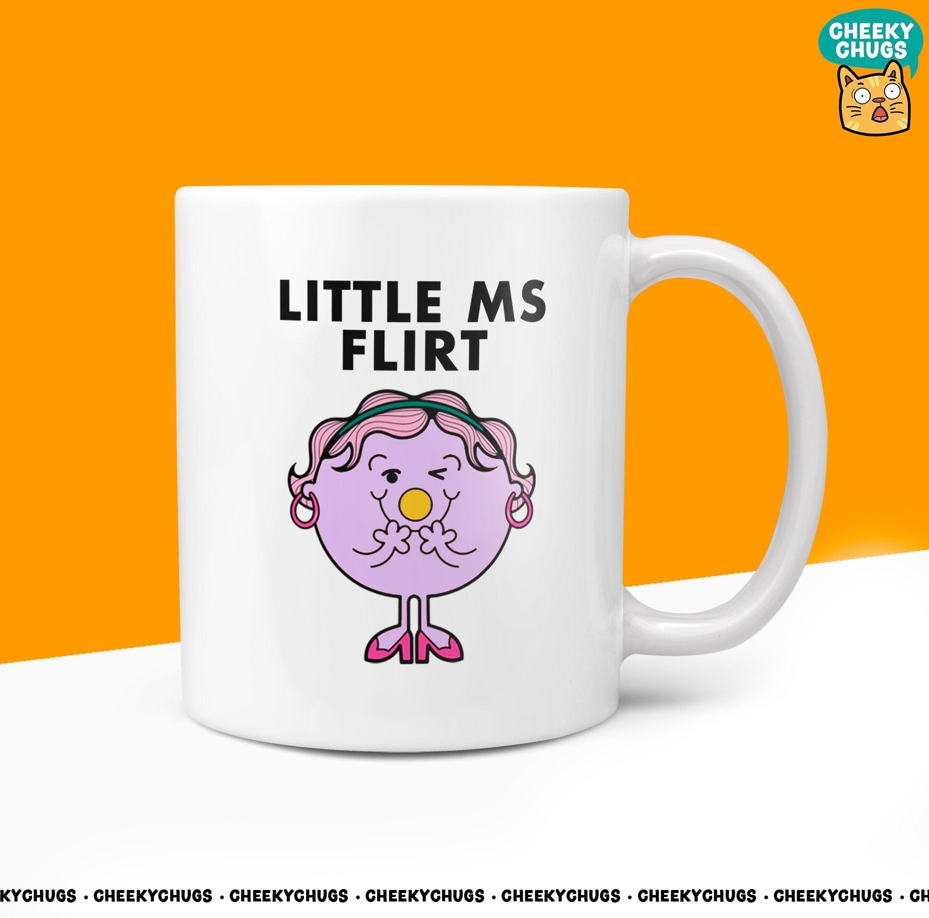Novelty Little MS FLIRT 10oz Coffee Mug - Funny Miss Female Cup For Christmas Birthday Gift Present Friend Flirting Coffee Mugs - CheekyChugs