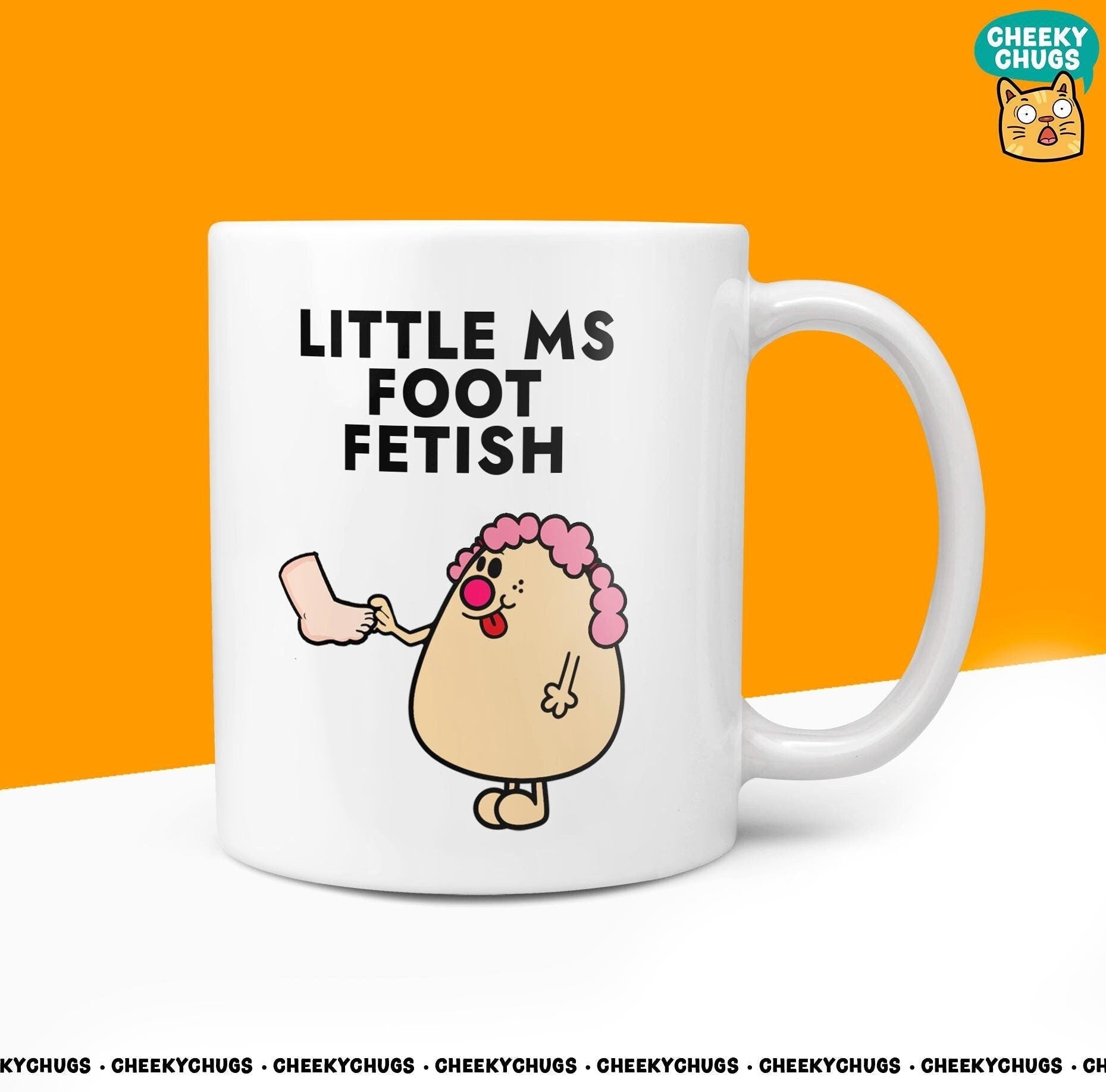 Novelty Little MS FOOT FETISH Mug Funny Women's Miss Her Gift Secret Santa Present Unique Ceramic Novelty Office Birthday Christmas Cup - CheekyChugs