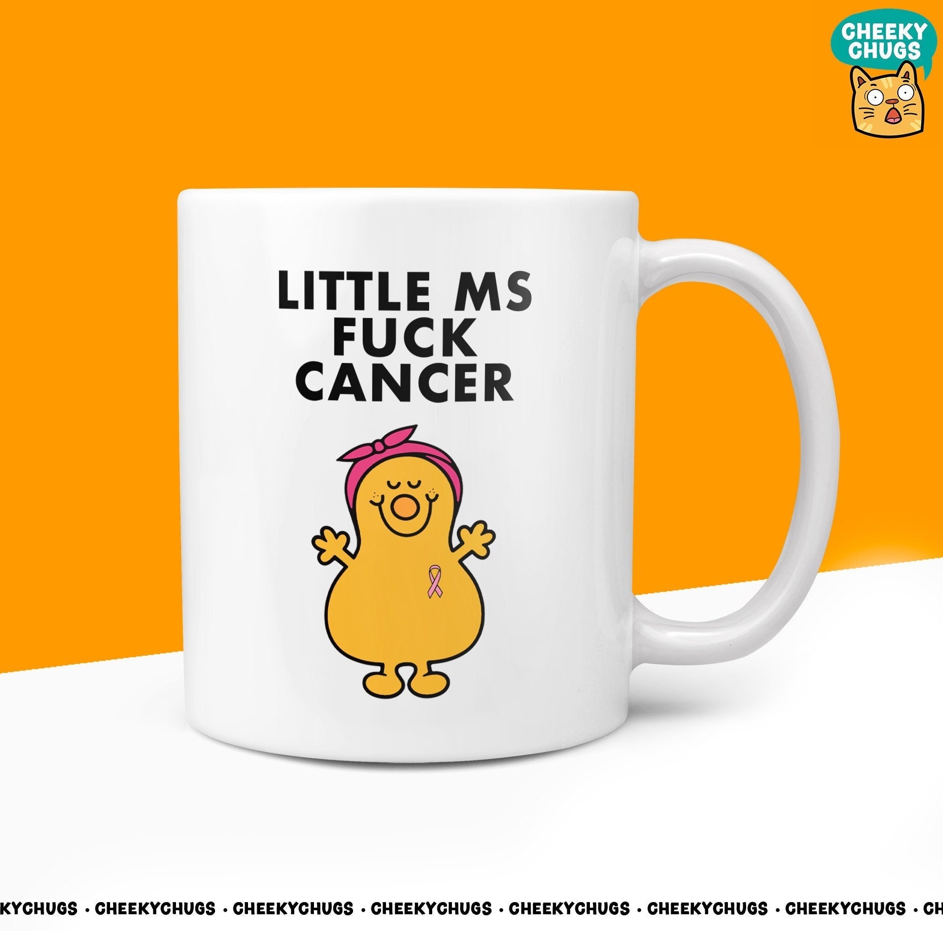 Novelty Little MS FUCK CANCER 10oz Coffee Mug - Funny Miss Female Cup For Christmas Birthday Gift Present Friend Survivor Coffee Mugs - CheekyChugs