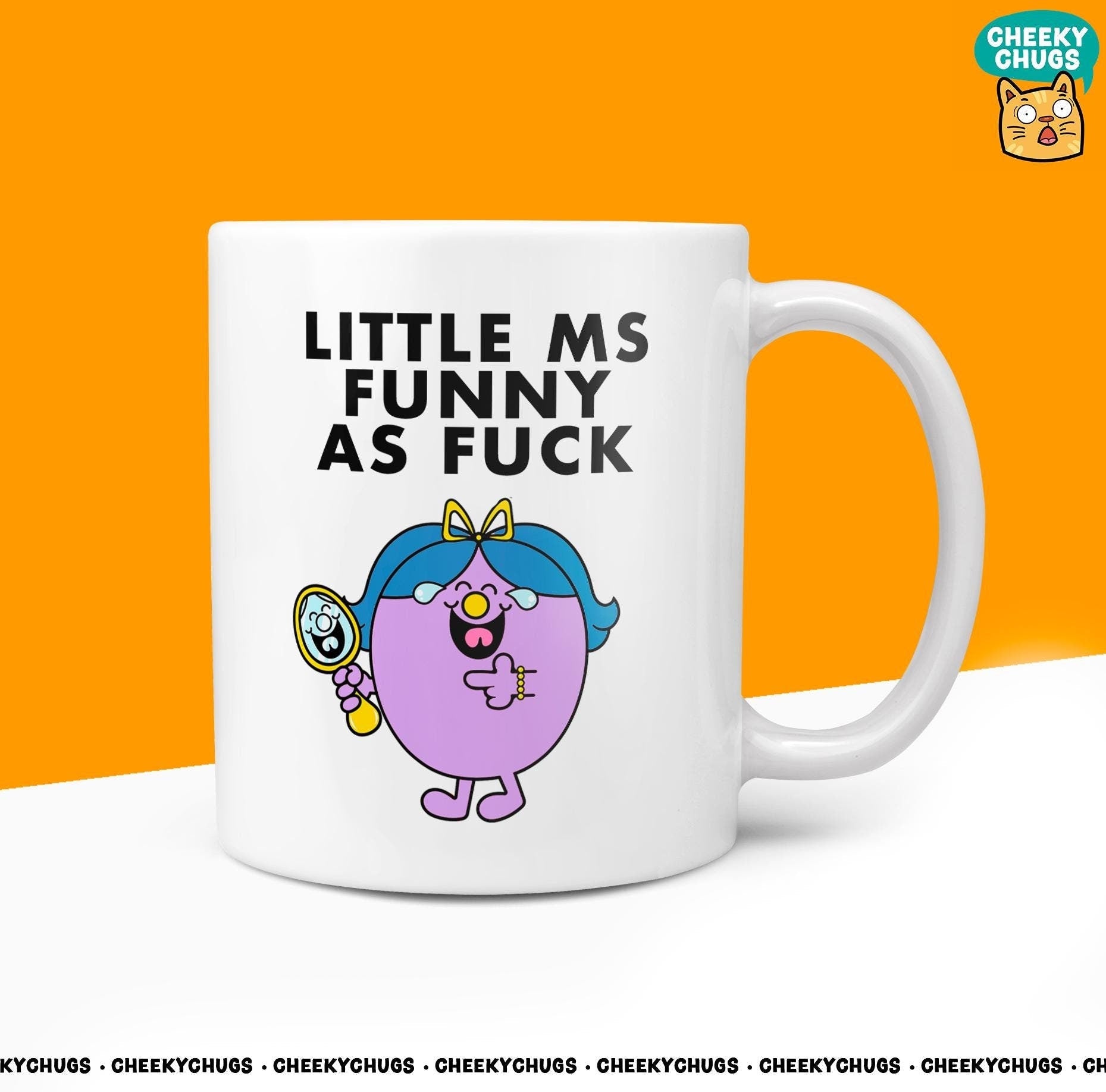 Novelty Little Ms FUNNY AS FUCK 10oz Coffee Mug - Funny Miss Female Cup For Christmas Birthday Gift Present Friend Coffee Mugs - CheekyChugs