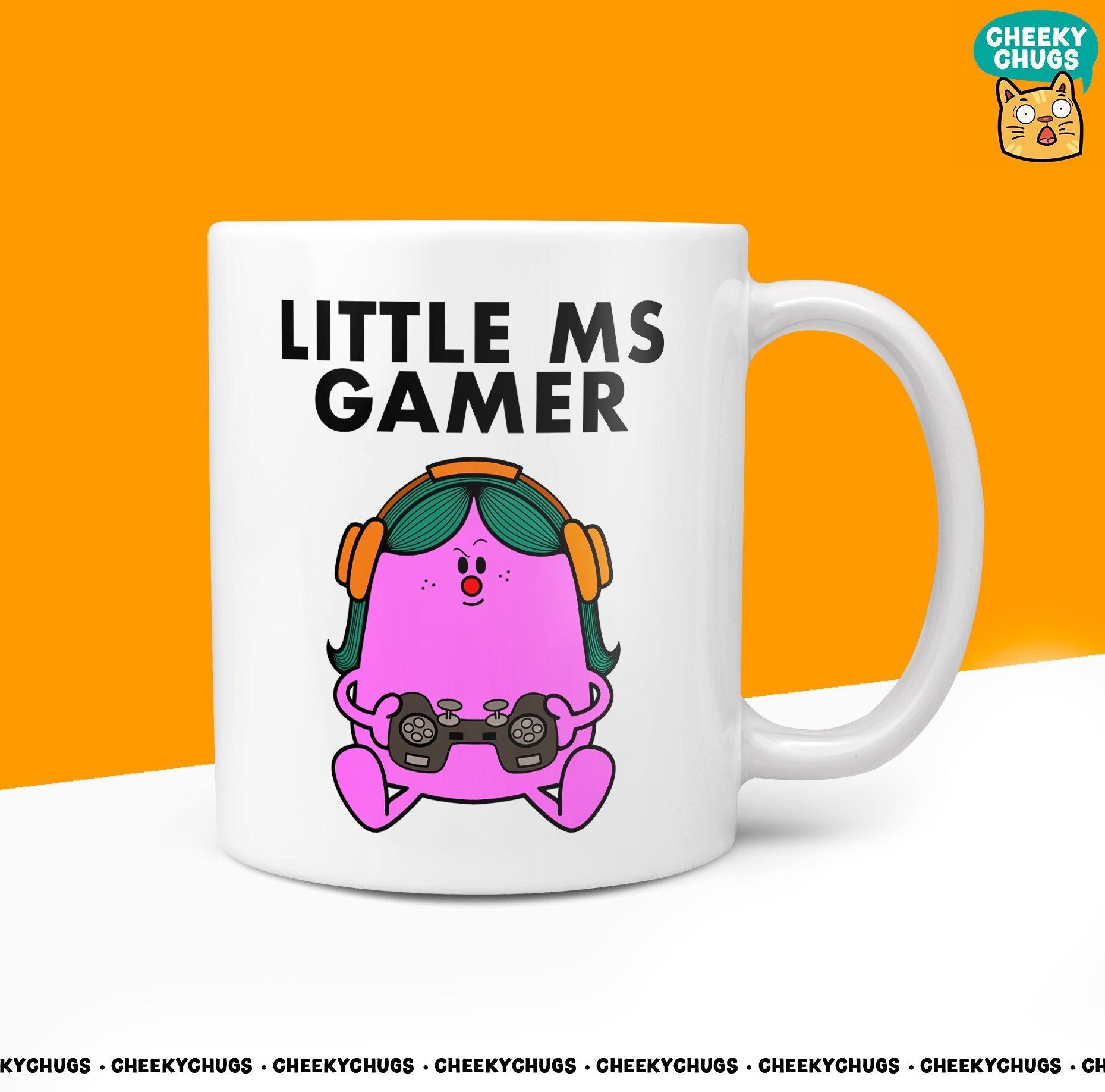 Novelty Little Ms GAMER Mug Funny Men Miss Her Gift Secret Santa Present Unique Ceramic Novelty Game Birthday Christmas 10oz Coffee Tea Cup - CheekyChugs