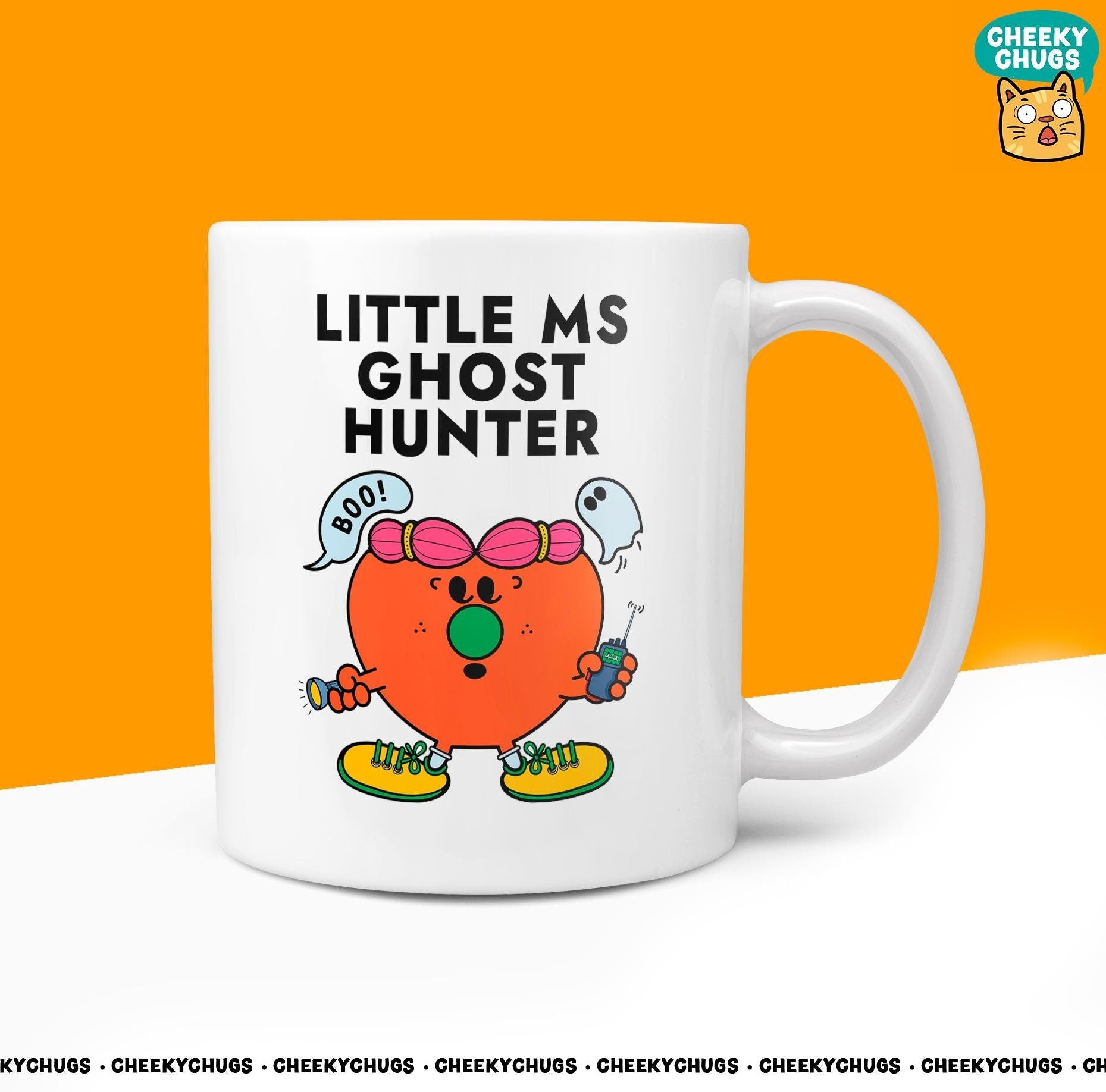 Novelty Little MS GHOST HUNTER Mug Funny Women's Miss Her Gift Secret Santa Present Ceramic Novelty Parody Birthday Christmas Tea Cup - CheekyChugs