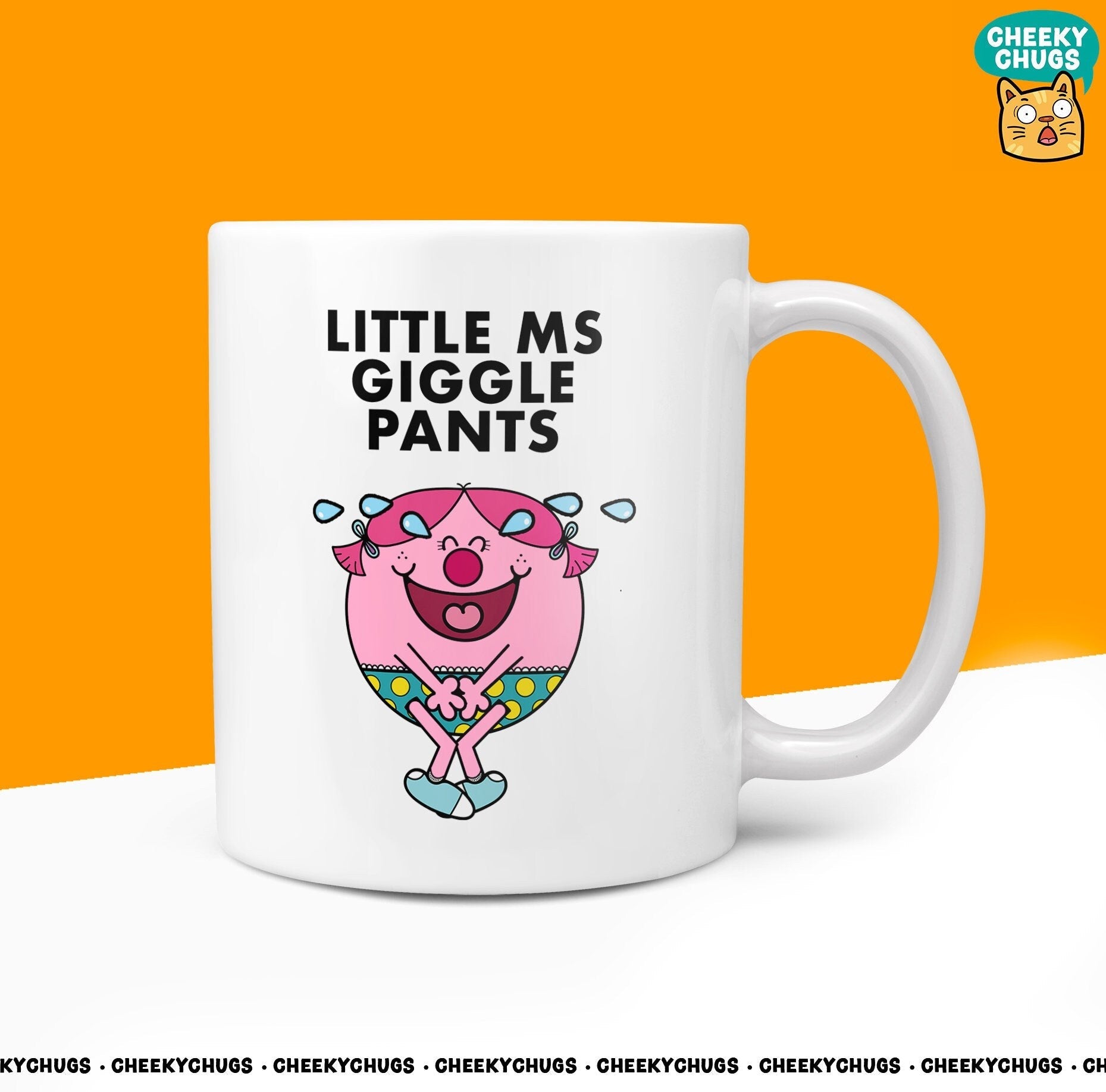 Novelty Little MS GIGGLE PANTS 10oz Coffee Mug - Funny Miss Female Cup For Christmas Birthday Gift Present Friend Laughing Coffee Mugs - CheekyChugs