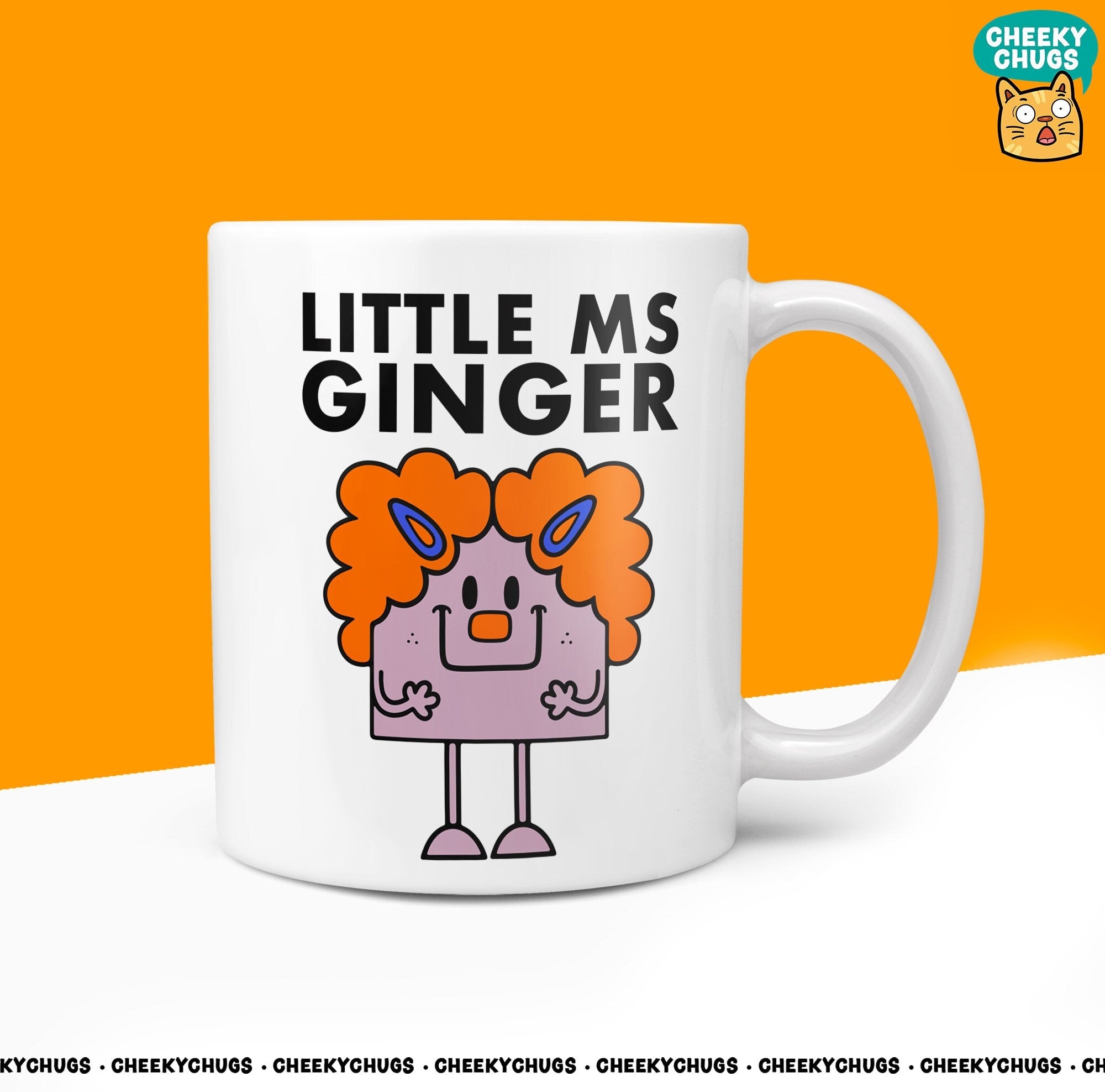 Novelty Little Ms GINGER 10oz Coffee Mug - Specially Crafted for Women with Ginger Hair, Unique and Playful Design for Her Friend - CheekyChugs