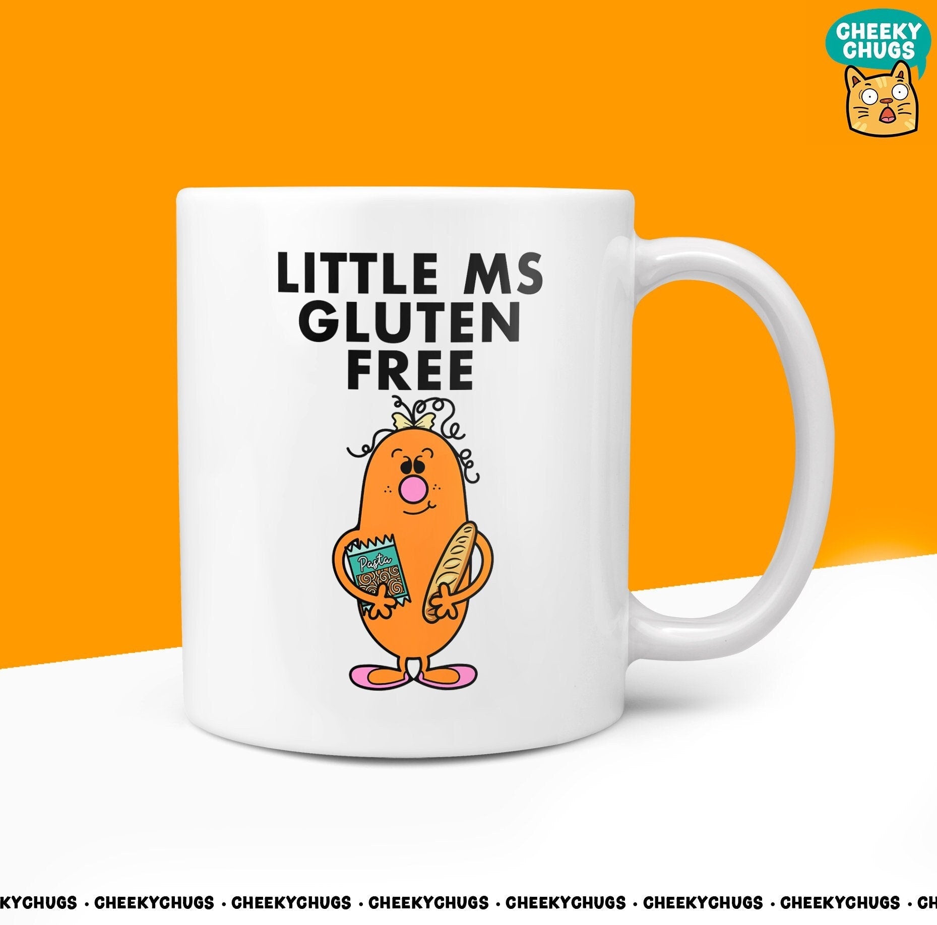 Novelty LITTLE Ms GLUTEN FREE Mug Funny Women's Miss Her Gift Secret Santa Present Ceramic Novelty Birthday Christmas 10oz Coffee Cup - CheekyChugs