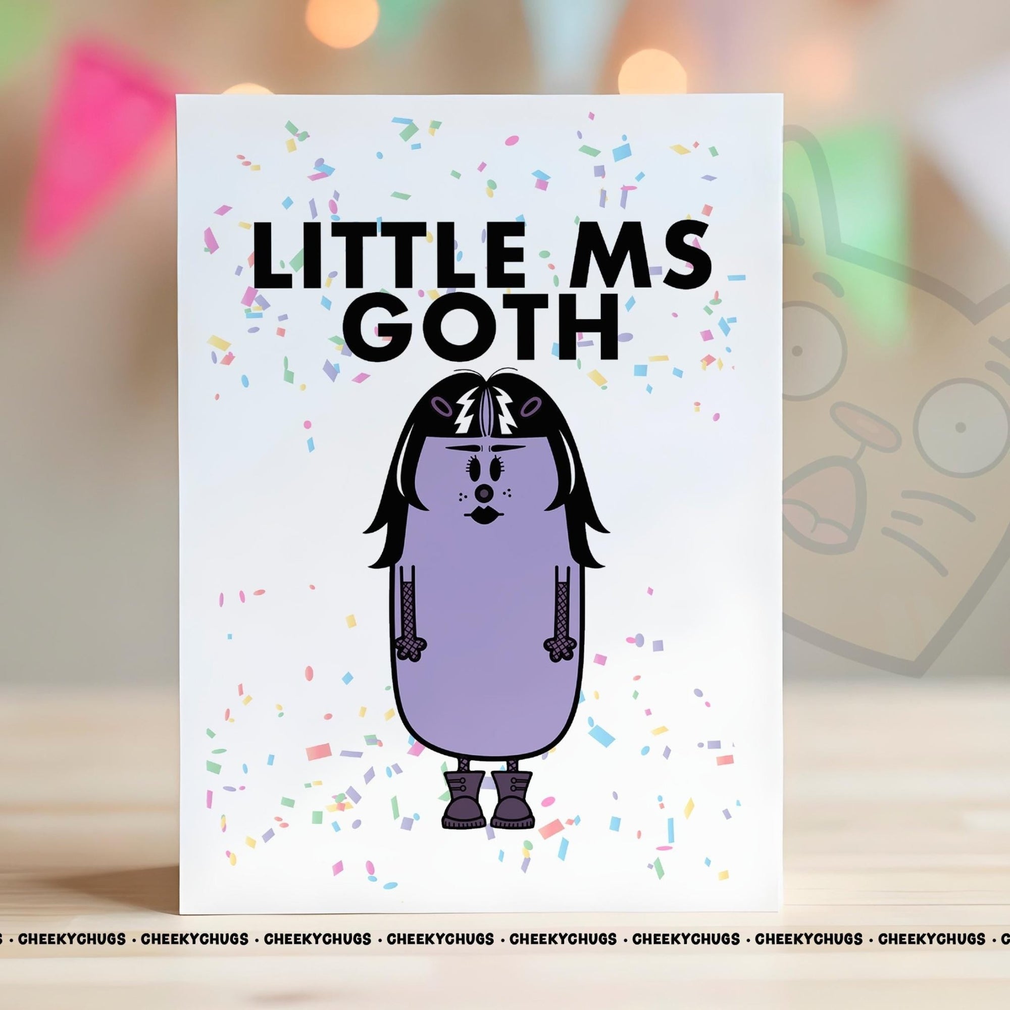 Novelty Little MS GOTH Greeting Card For Her Miss 21st 30th 40th 50th Friend Work Family Sister Birthday Christmas Card - CHUGS - 098 - CheekyChugs
