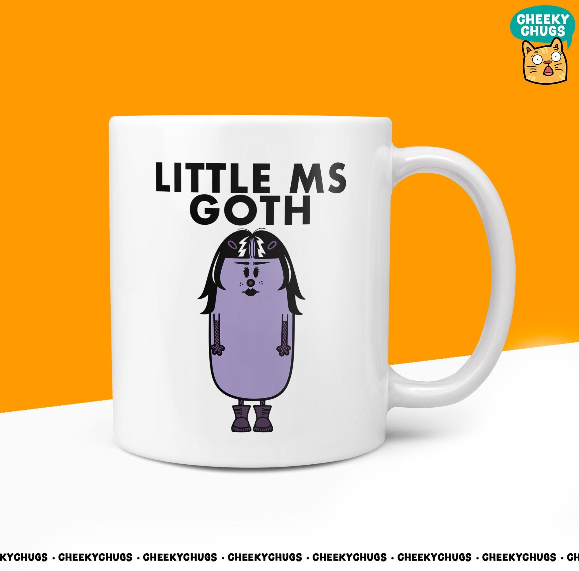 Novelty Little Ms GOTH Mug Funny Womens Miss Ladies Gift Secret Santa Present Unique Rude Ceramic Novelty Office Birthday Christmas 10oz - CheekyChugs