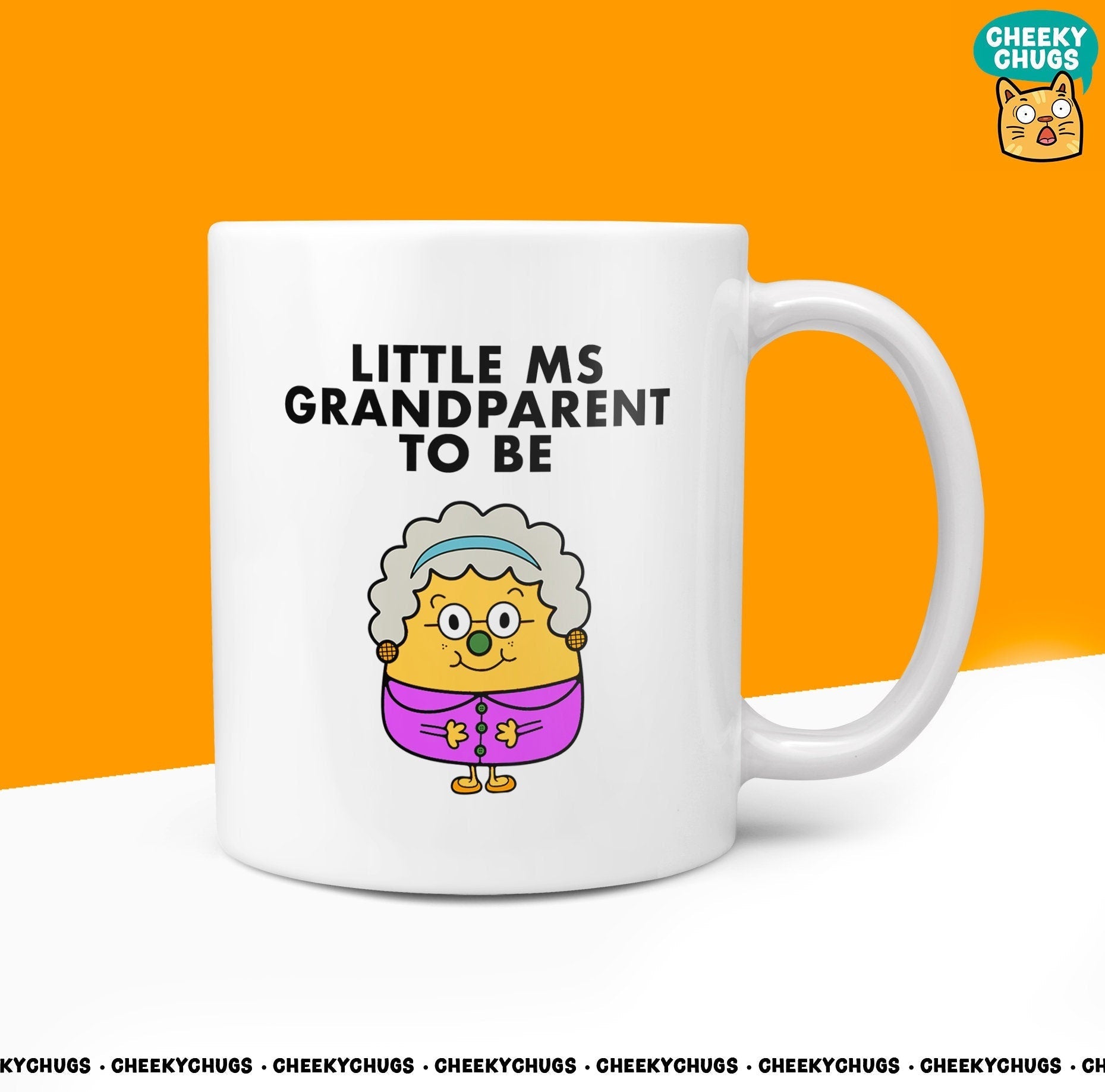 Novelty Little Ms GRANDPARENT TO BE 10oz Coffee Mug - Funny Miss Female Cup For Christmas Birthday Gift Present Friend Baby Coffee Mugs - CheekyChugs