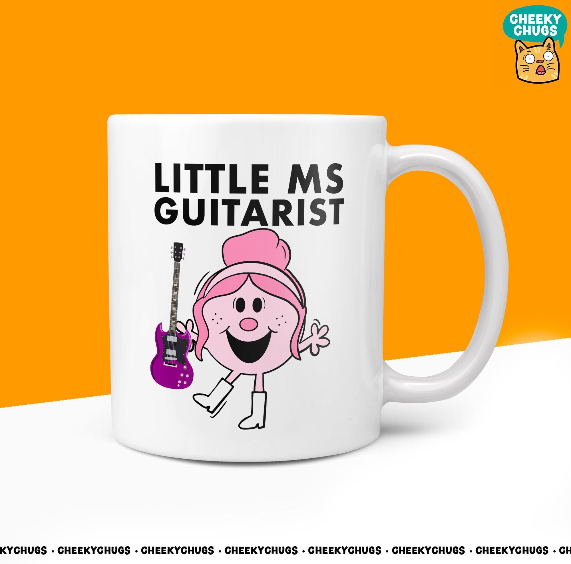 Novelty Little Ms Guitarist 10oz Mug Funny Novelty Guitar Mr Miss Gifts Office Friend Family Present For Her Coffee Cup - CheekyChugs