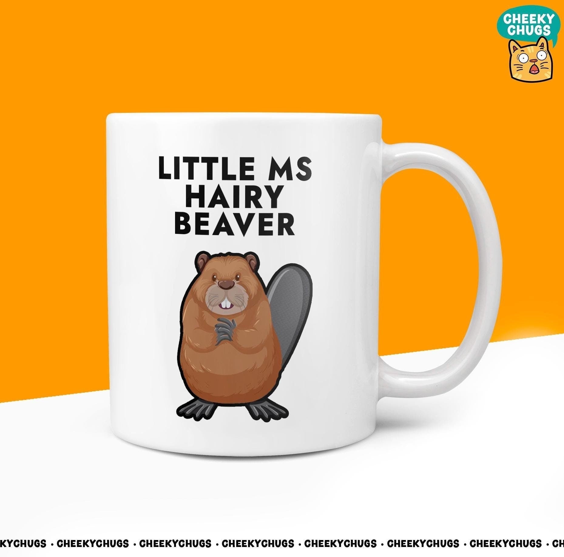 Novelty Little MS HAIRY BEAVER 10oz Coffee Mug - Funny Gift Ideas For Her Miss Women Bestie Inspired Office Birthday Christmas Gifts - CheekyChugs