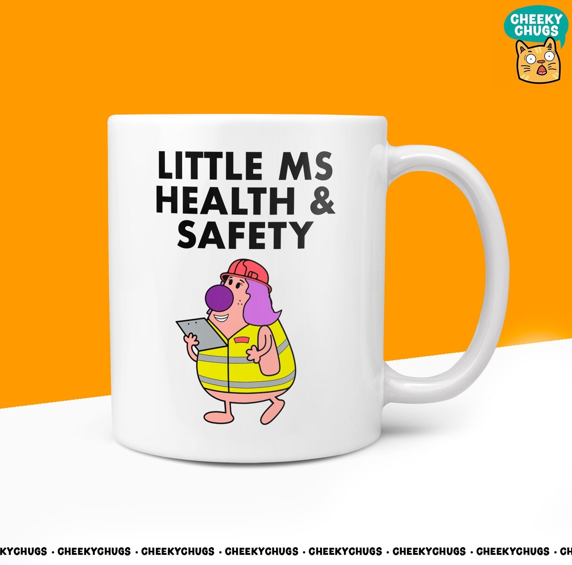 Novelty LITTLE Ms HEALTH & SAFETY 10oz Coffee Mug - Funny Men Male Cup For Secret Santa Christmas Birthday Engineering Friend Coffee Mug - CheekyChugs