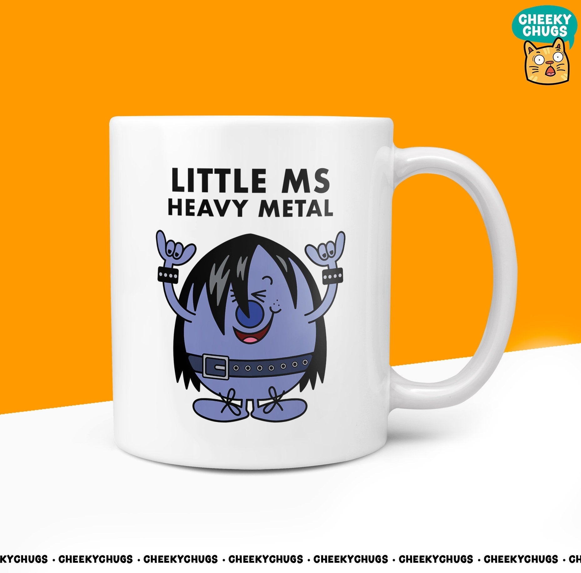Novelty Little MS HEAVY METAL 10oz Coffee Mug - Funny Miss Female Cup For Christmas Birthday Gift Present Friend Music Coffee Mugs - CheekyChugs