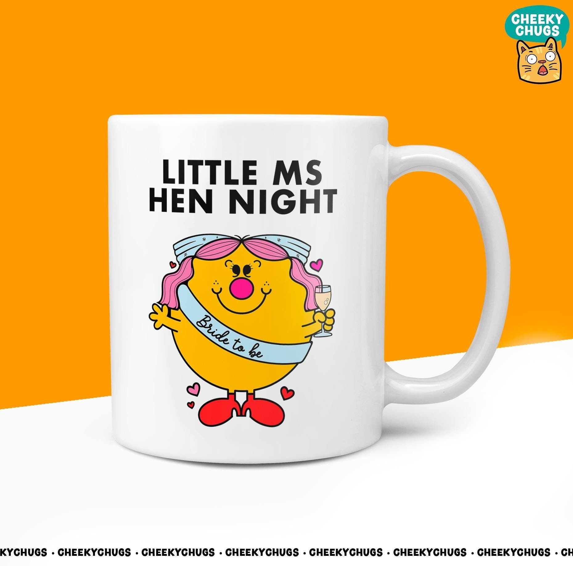 Novelty Little Ms HEN NIGHT Mug Funny Women's Miss Her Gift Wedding Present Ceramic Novelty Parody Bride Ideas Coffee Tea Cup - CheekyChugs