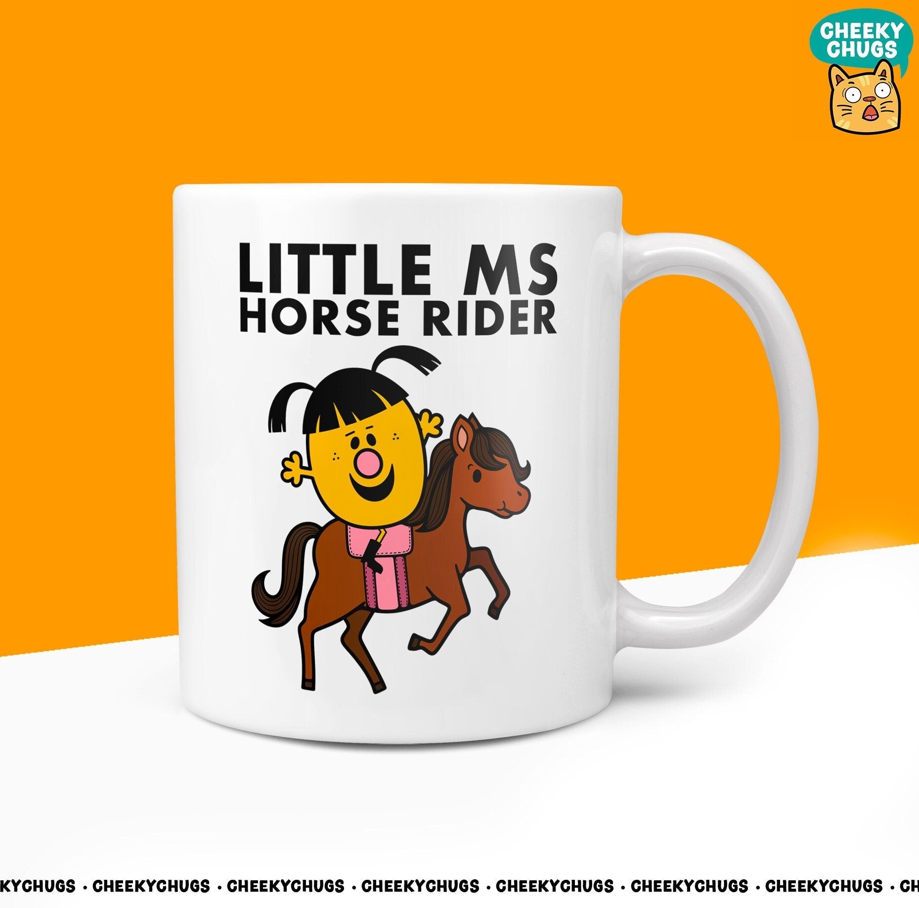 Novelty Little Ms HORSE RIDER 10oz Coffee Mug - Horse Gifts For Her Miss Female Riding Dressage Racing Stables Gift Birthday Christmas - CheekyChugs