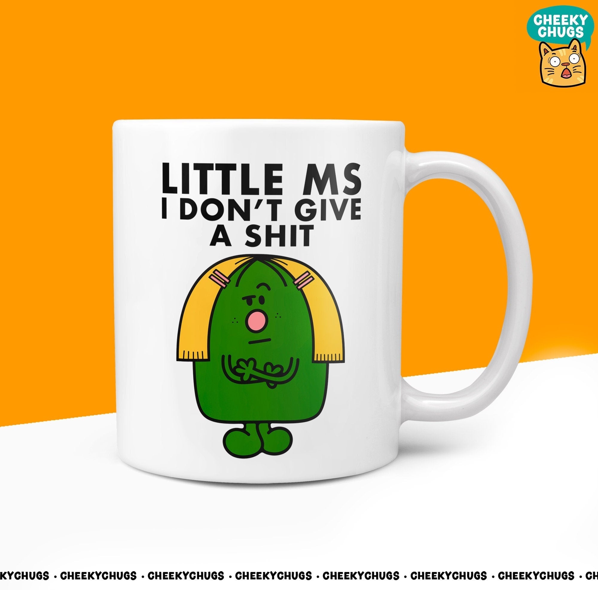 Novelty Little Ms I Don't Give A Sh*t 10oz Coffee Mug - Bold Statement Design for Women Who Don't Care, Empowering Office Friend for Her - CheekyChugs