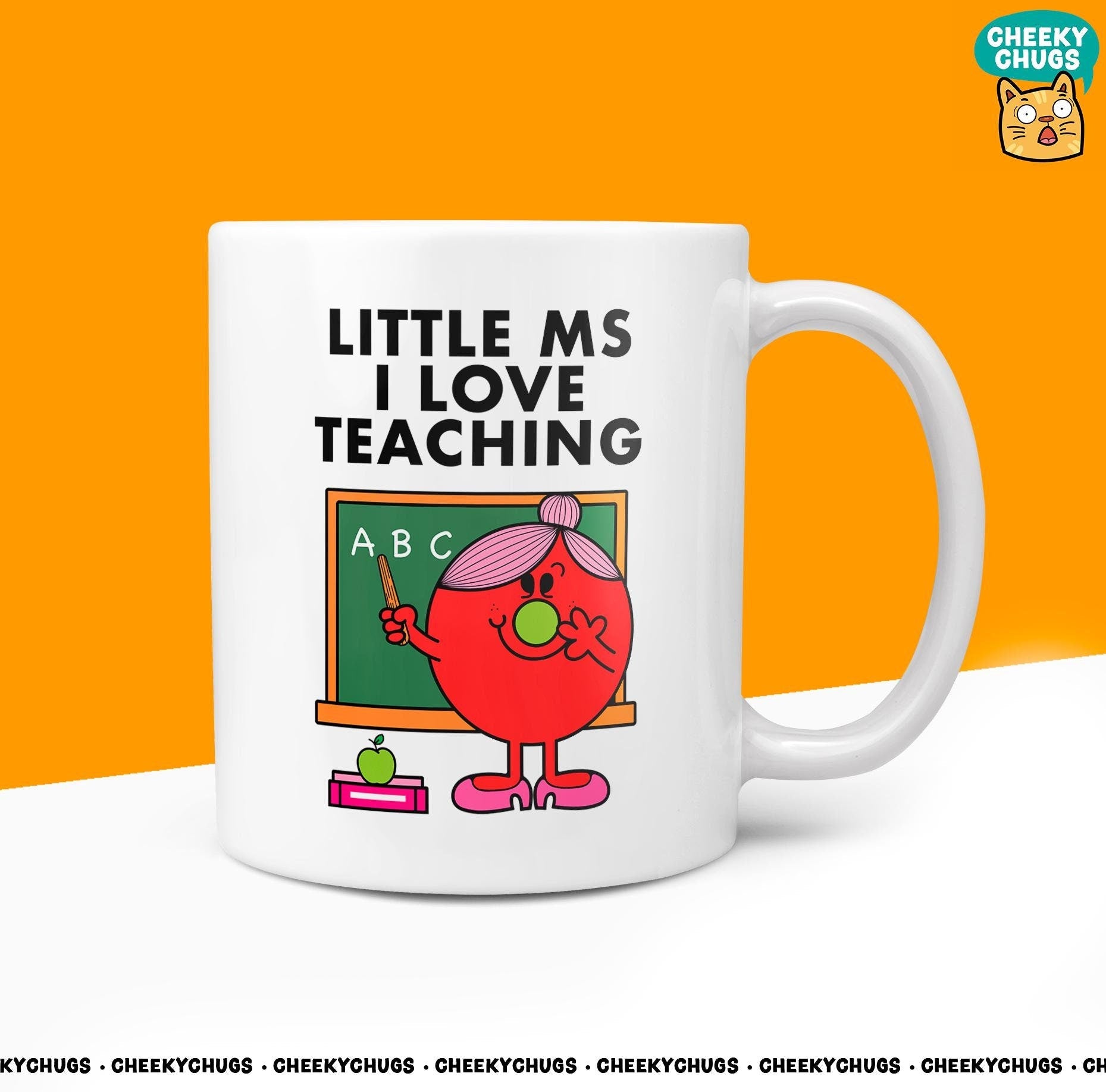 Novelty Little Ms I LOVE TEACHING Mug Funny Women's Miss Her Gift Present Ceramic Novelty Parody Birthday Christmas Coffee Tea Cup - CheekyChugs