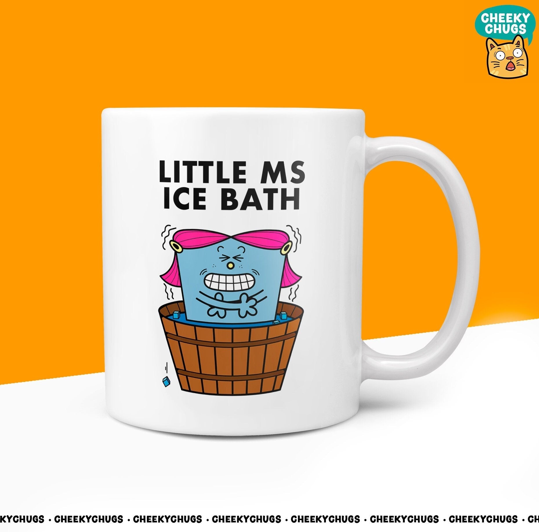 Novelty Little MS ICE BATH 10oz Coffee Mug - Gift For Her Miss Female Funny Morning Ice Tub Cold Fitness Recovery Secret Santa Gifts Mugs - CheekyChugs