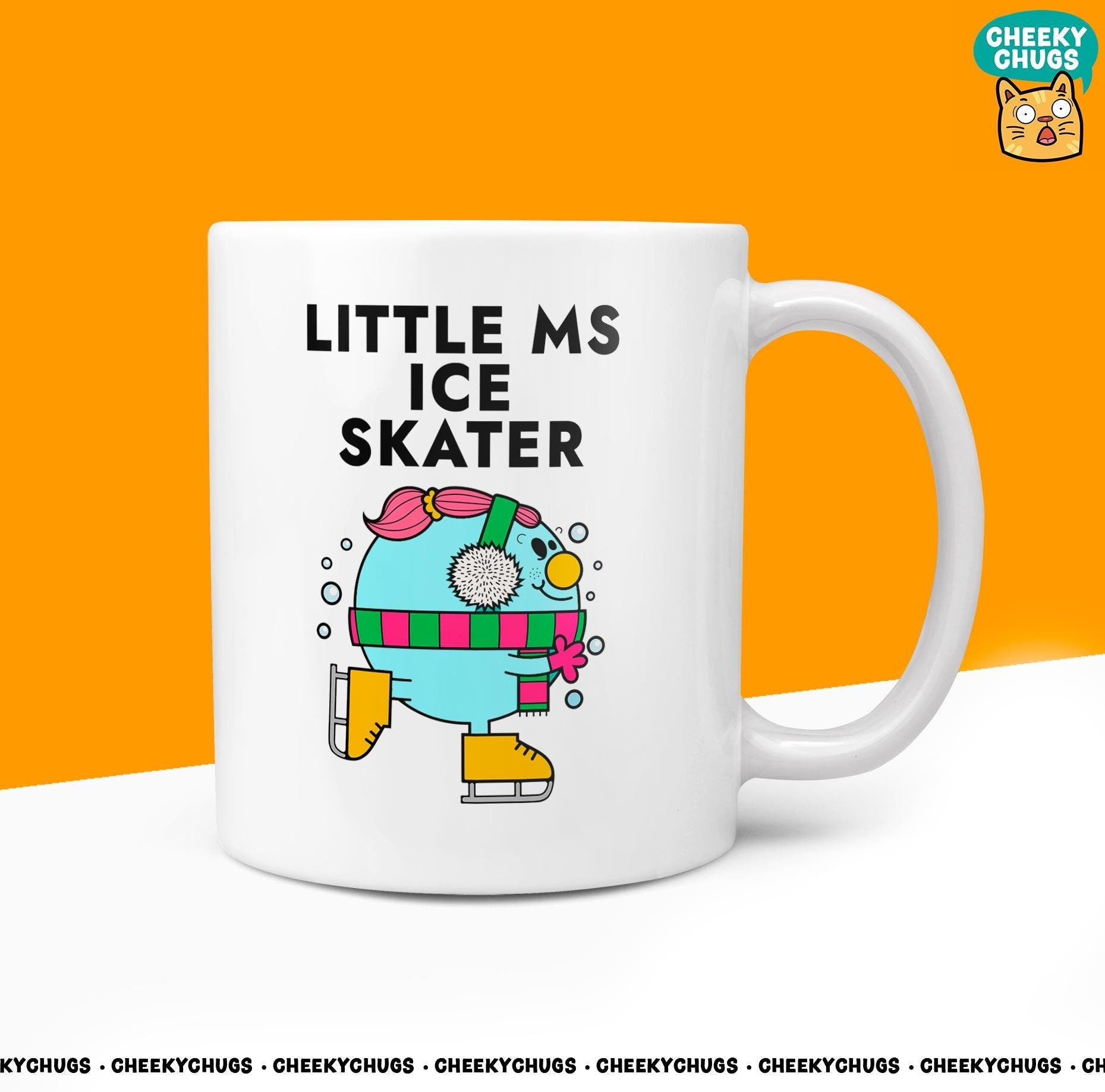 Novelty Little MS ICE SKATER Mug Funny Women's Miss Her Gift Secret Santa Present Ceramic Novelty Parody Birthday Christmas Coffee Tea Cup - CheekyChugs
