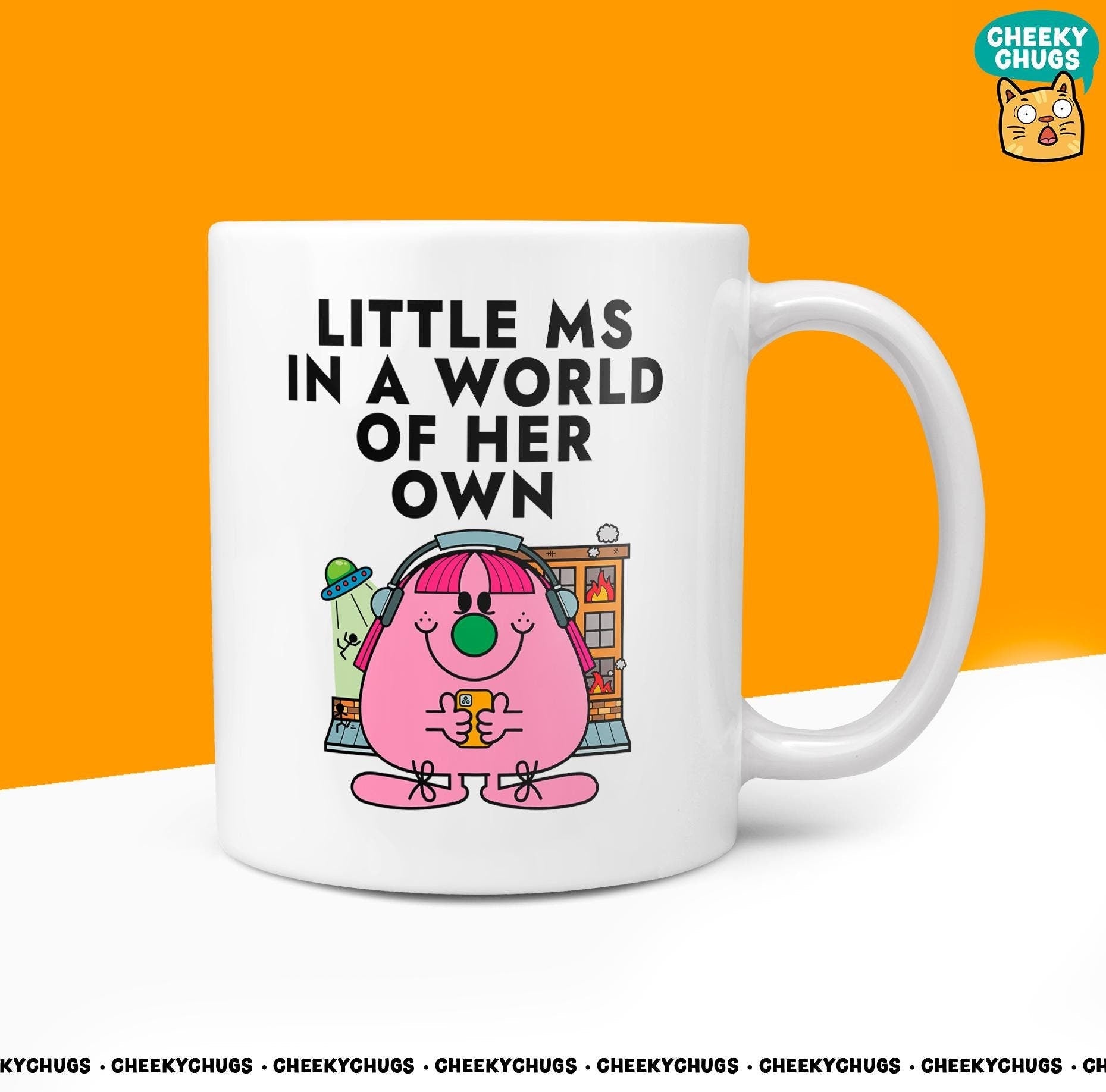 Novelty Little Ms In A WORLD Of HER OWN Mug Funny Women's Miss Her Gift Secret Santa Present Ceramic Parody Birthday Christmas Tea Cup - CheekyChugs