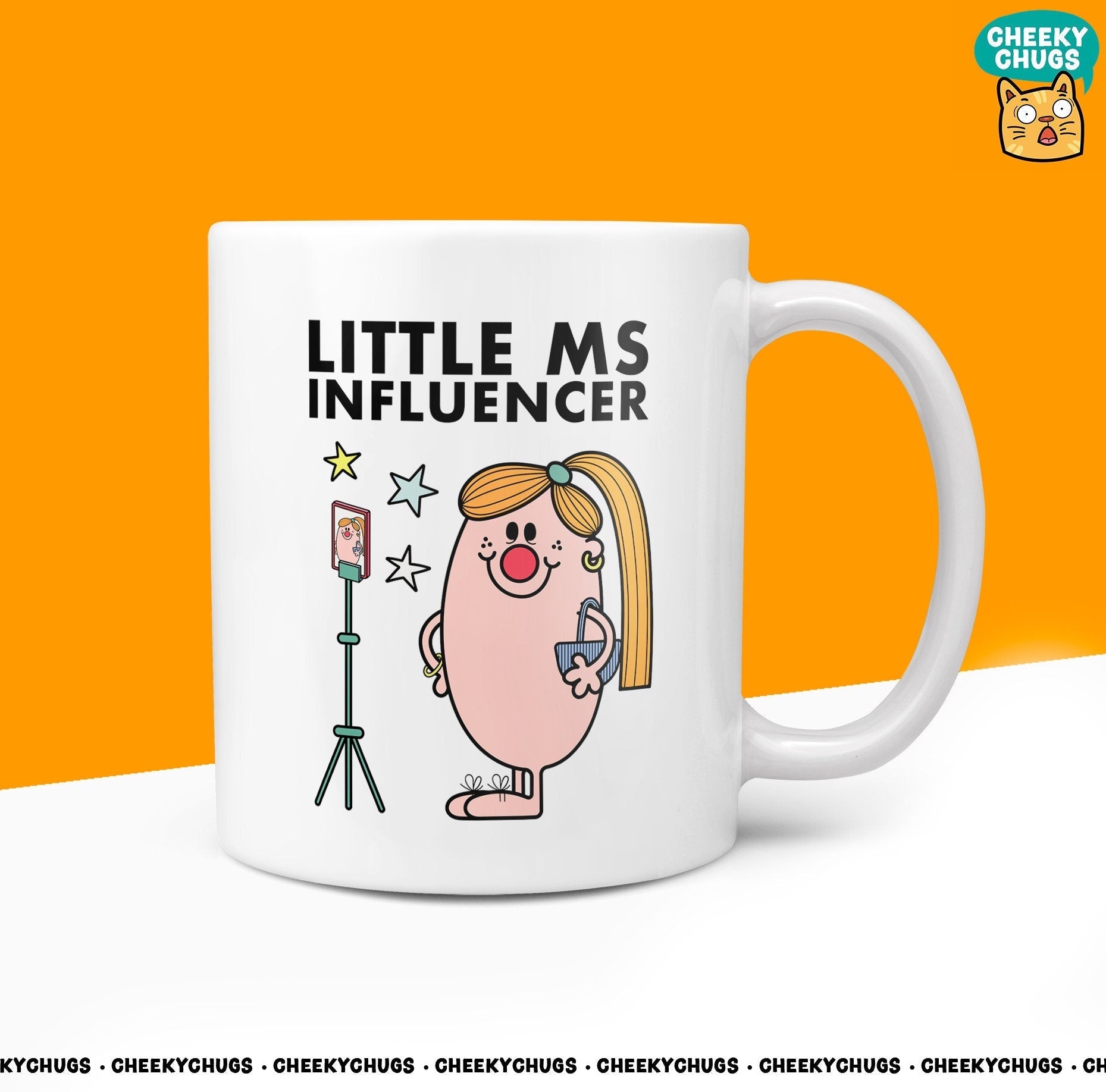 Novelty LITTLE MS INFLUENCER Mug Funny Womens Miss Her Gift Girls Present Unique YouTube TikTok Only Fans Instagram Inspired 10oz Coffee Cup - CheekyChugs