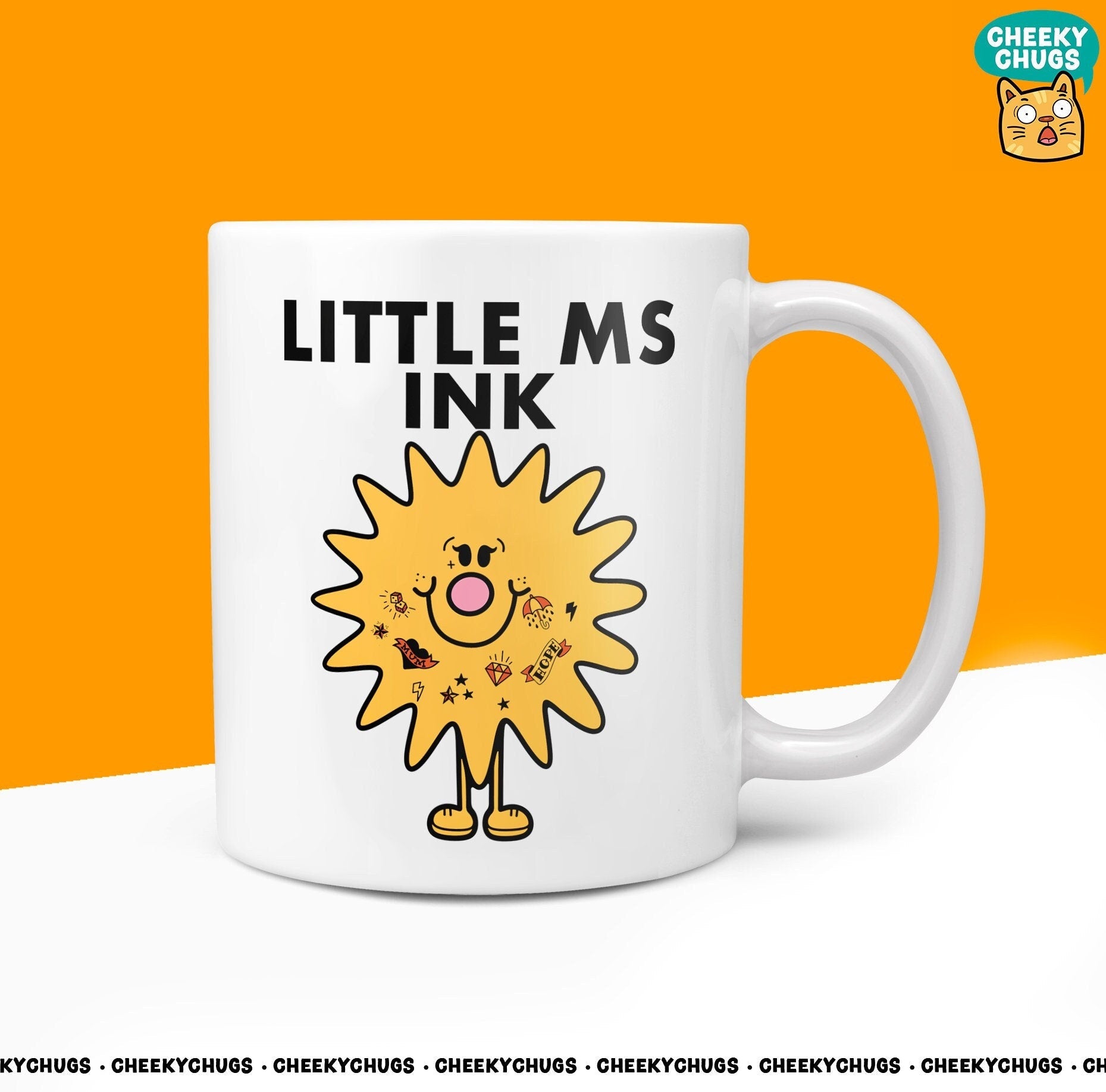 Novelty Little Ms INK Mug Funny Men Miss Her Gift Secret Santa Present Unique Ceramic Novelty Office Birthday Christmas 10oz Coffee Cup - CheekyChugs