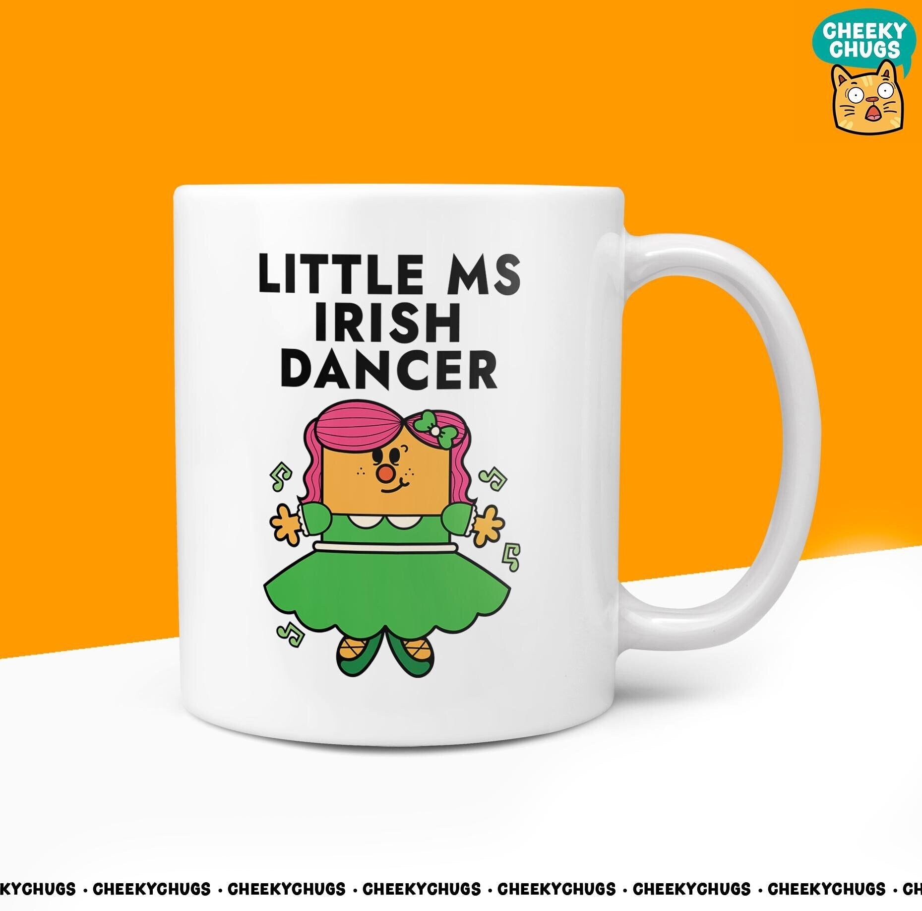 Novelty Little MS IRISH DANCER Mug Funny Women's Miss Her Gift Secret Santa Present Ceramic Novelty Parody Birthday Christmas Coffee Tea Cup - CheekyChugs