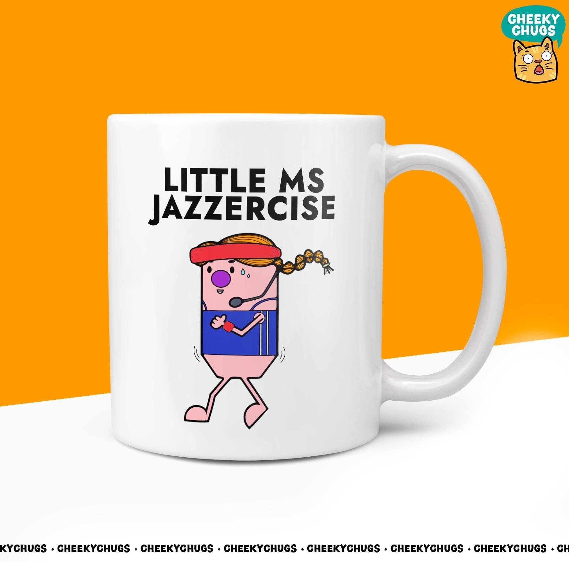 Novelty Little MS JAZZERCISE 10oz Coffee Mug - Gift For Her Miss Class Teacher Gym Gift Idea Female Secret Santa Gifts Christmas Present - CheekyChugs