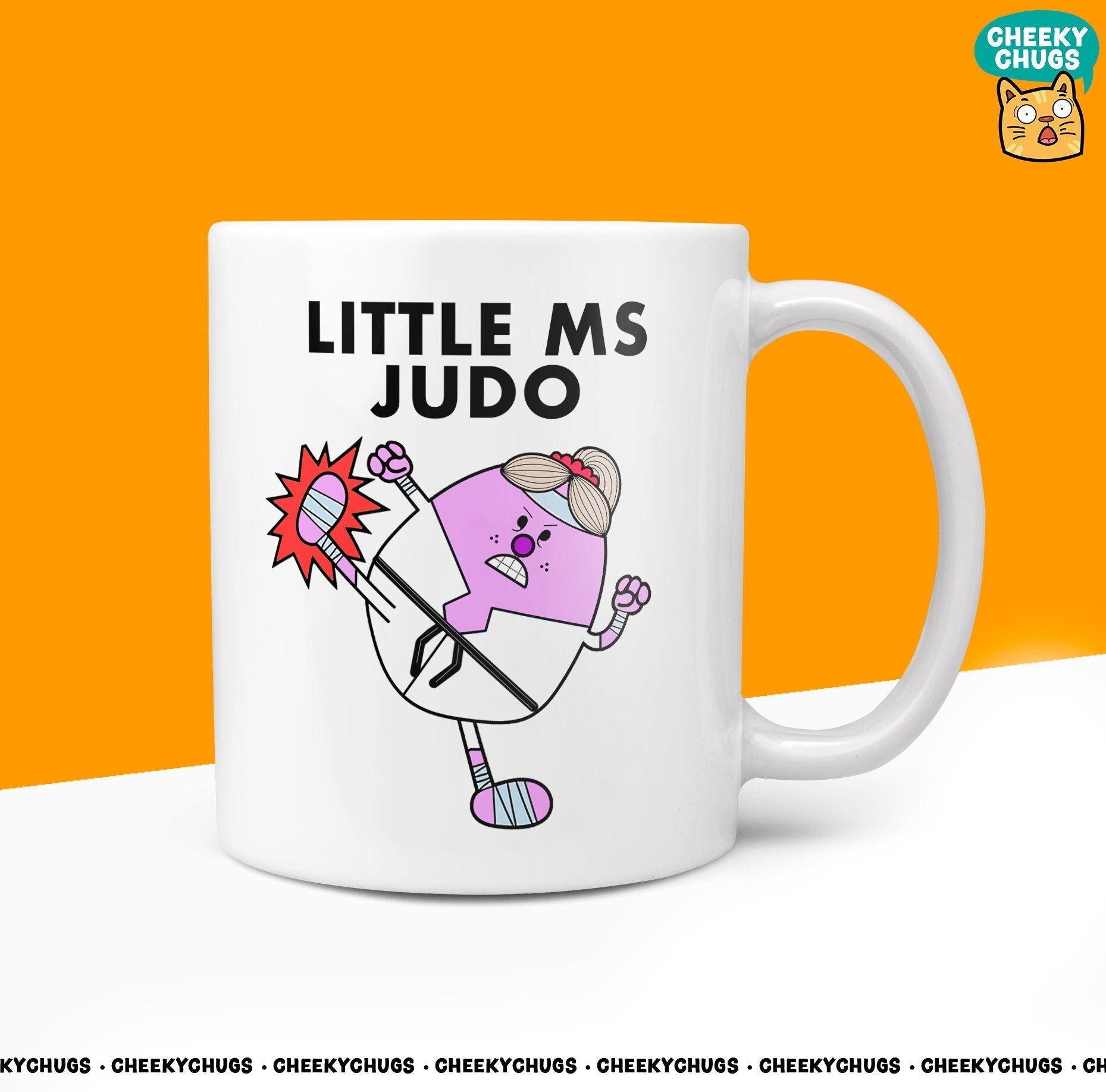 Novelty Little MS JUDO 10oz Coffee Mug - Funny Gift Ideas For Her Miss Women Karate Class Inspired Office Birthday Christmas Gifts - CheekyChugs