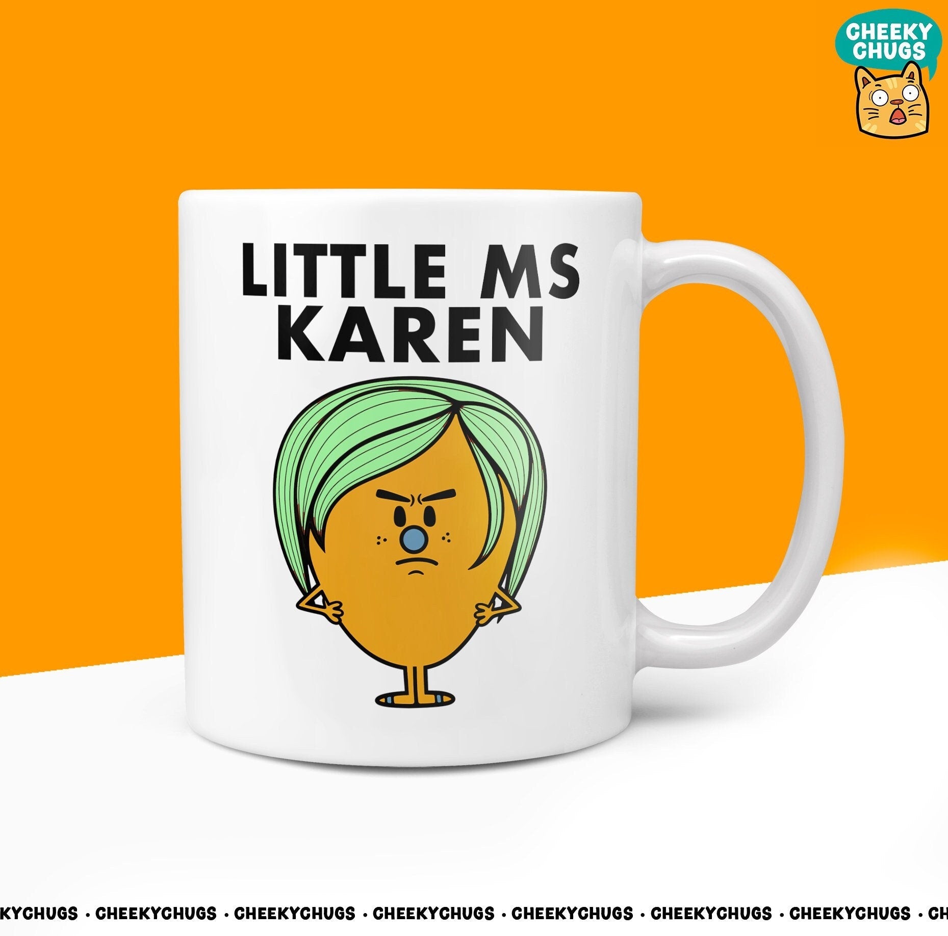 Novelty Little Ms KAREN 10oz Coffee Mug - Gift For Her Miss Karen's Diner Bossy Moans Female Secret Santa Gifts Birthday Christmas Present - CheekyChugs