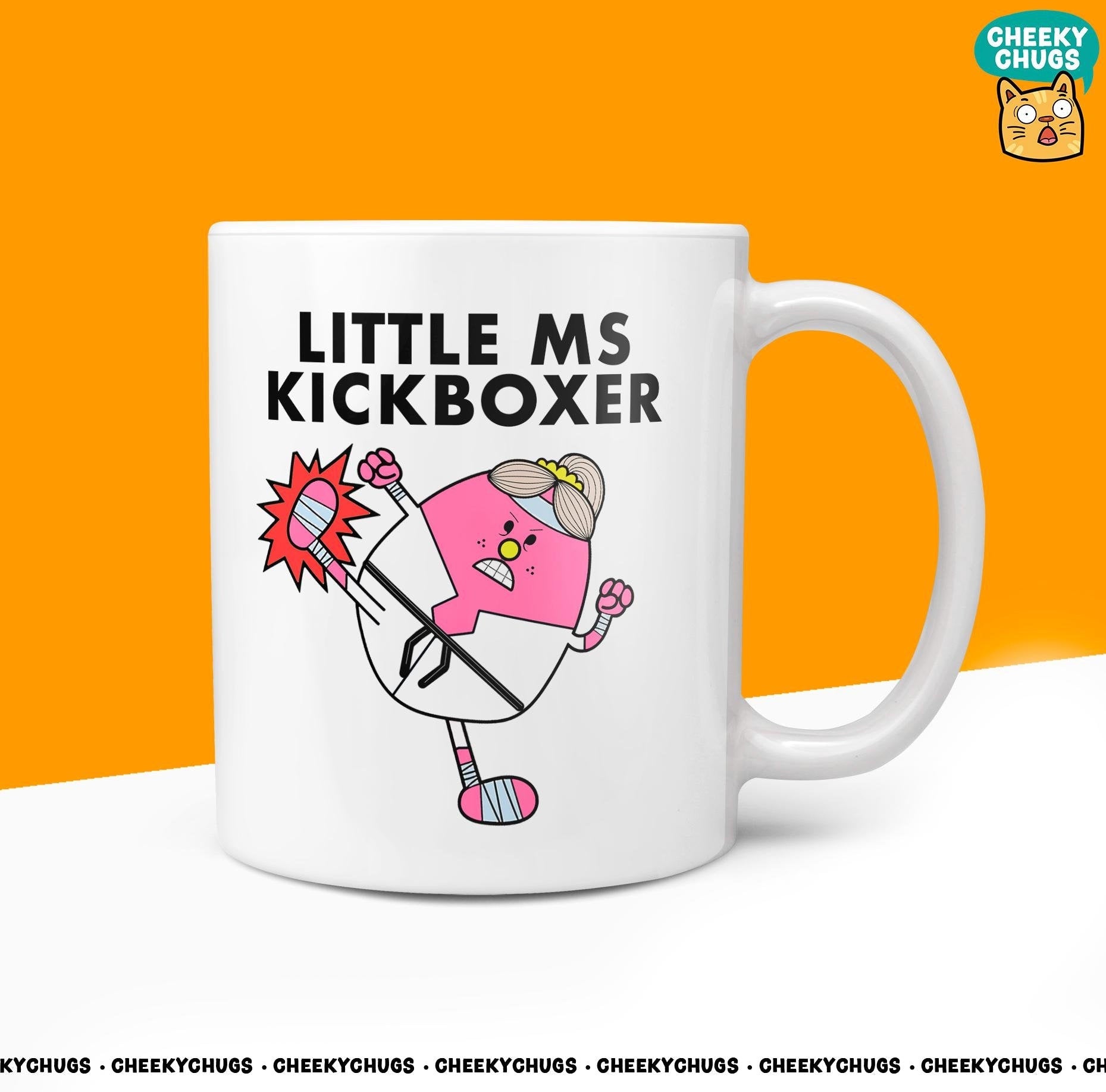 Novelty LITTLE MS KICKBOXER Mug Funny Women Mr Her Gift Secret Santa Present Ceramic Novelty Office Birthday Christmas 10oz Coffee Tea Cup - CheekyChugs