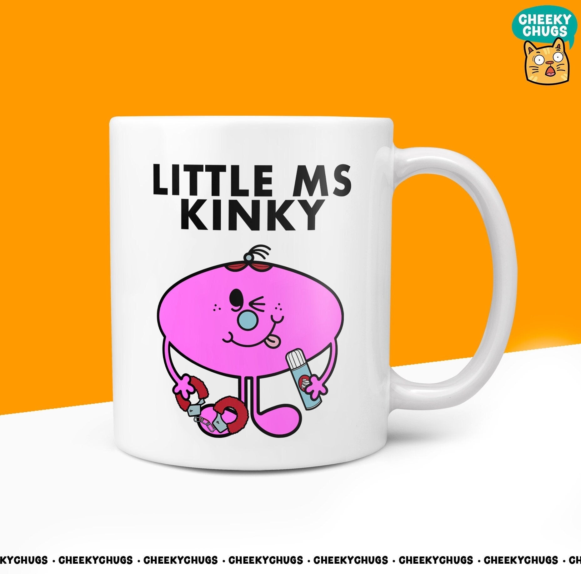 Novelty Little Ms KINKY Mug Funny Miss Women Gift Secret Santa Present Ceramic Novelty Office Birthday Christmas 10oz Coffee Tea Cup - CheekyChugs