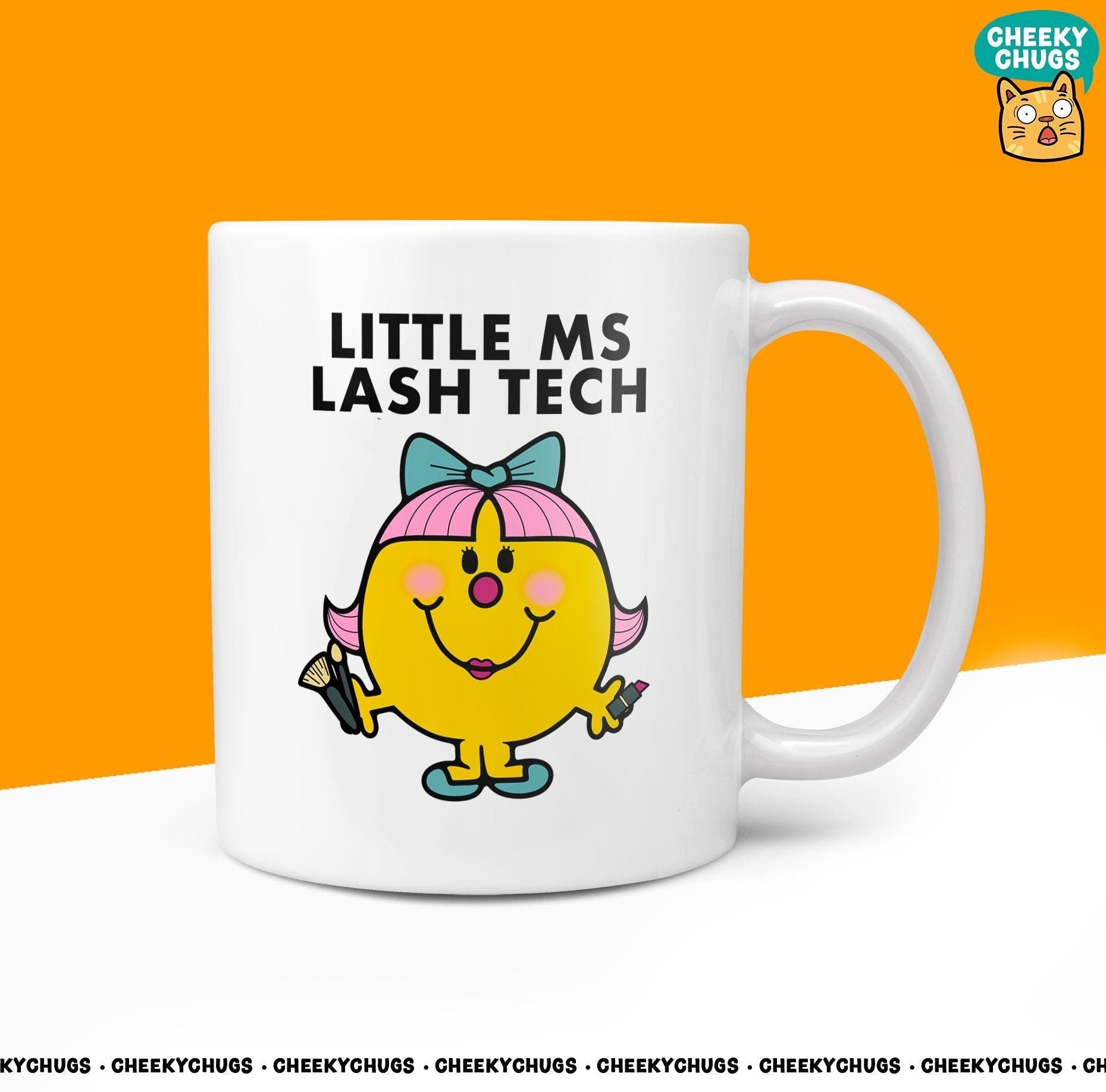 Novelty Little MS LASH TECH Mug Funny Women's Miss Ladies Gift Secret Santa Present Make Up Rude Ceramic Novelty Birthday Christmas 10oz - CheekyChugs